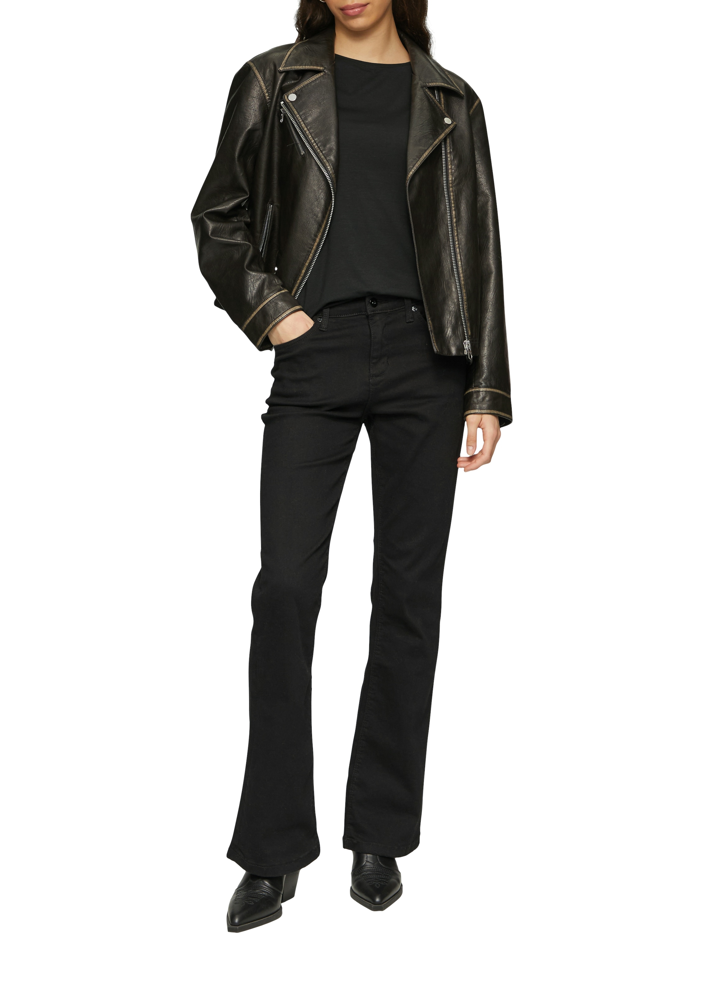 QS Kurzarmshirt , mit Ärmelaufschlag
