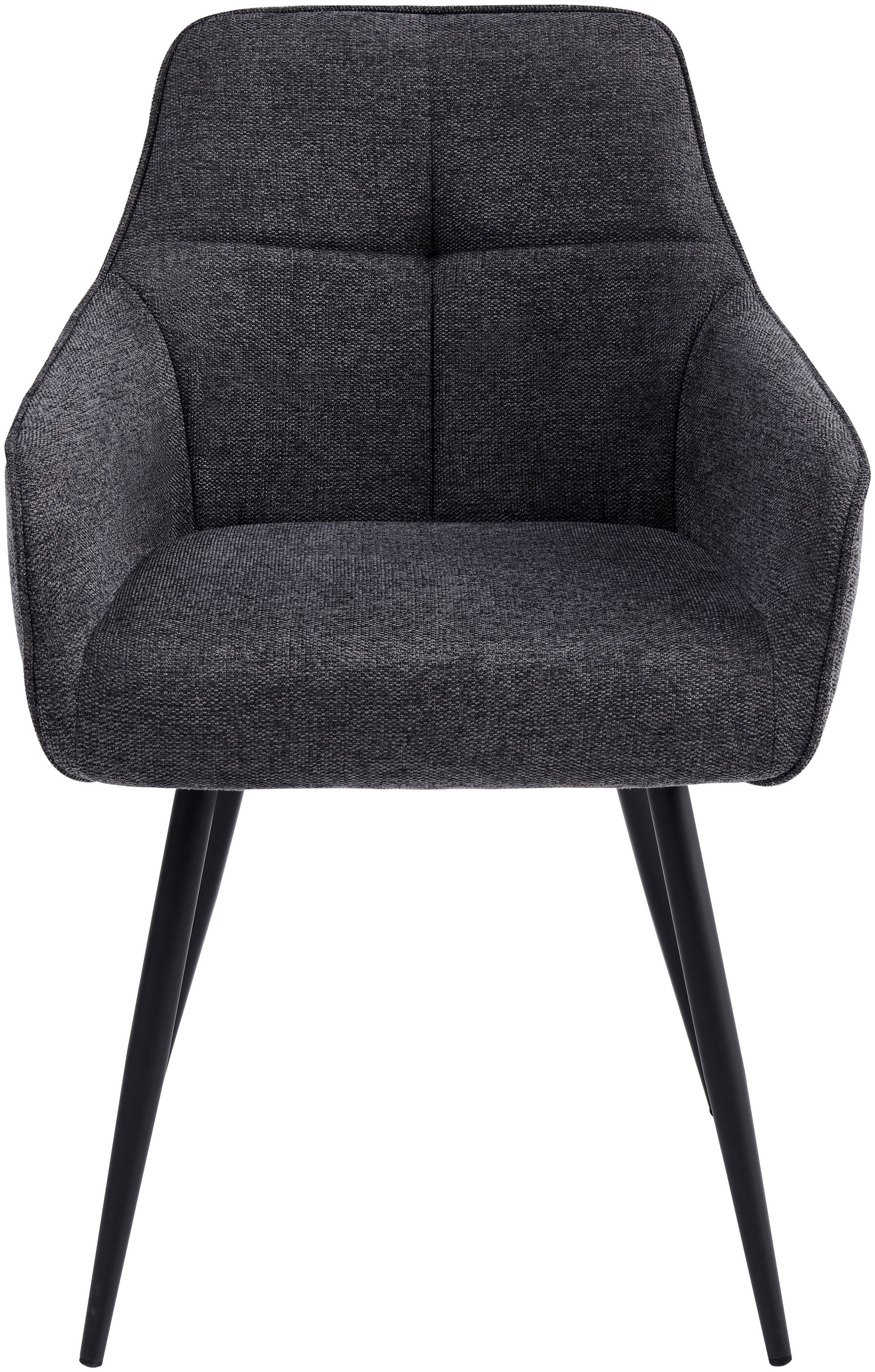 HELA Chaise avec accoudoirs »VERONA« (Ensemble) 2 cuisfauteuil, panier à ressorts, structure tube rond, 4 pieds, rembourré, accoudoirs