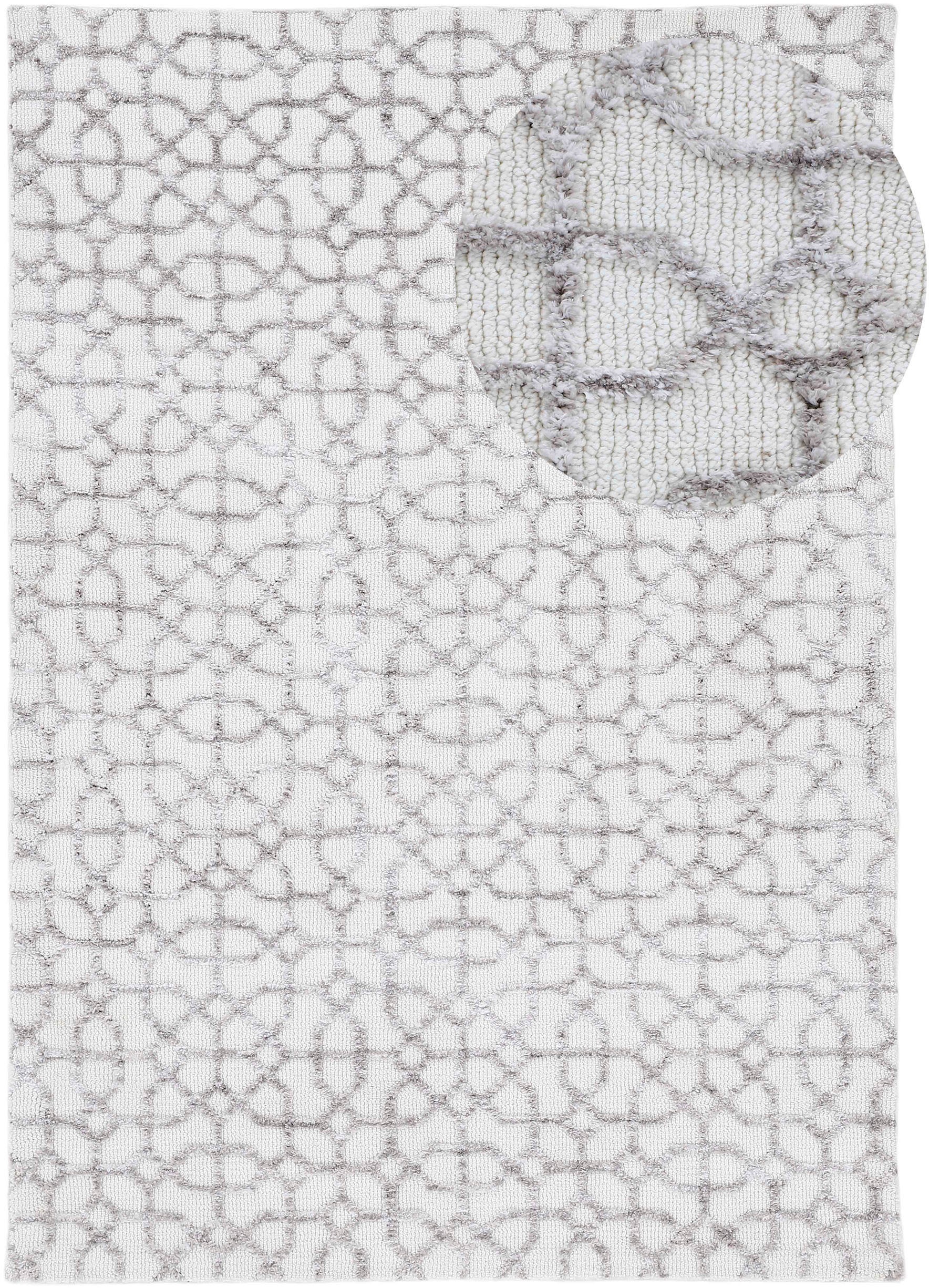 Image of carpetfine Teppich "Holly 3" rechteckig 12 mm Höhe geometrisches Design, Hoch-Tief Struktur, Wohnzimmer
