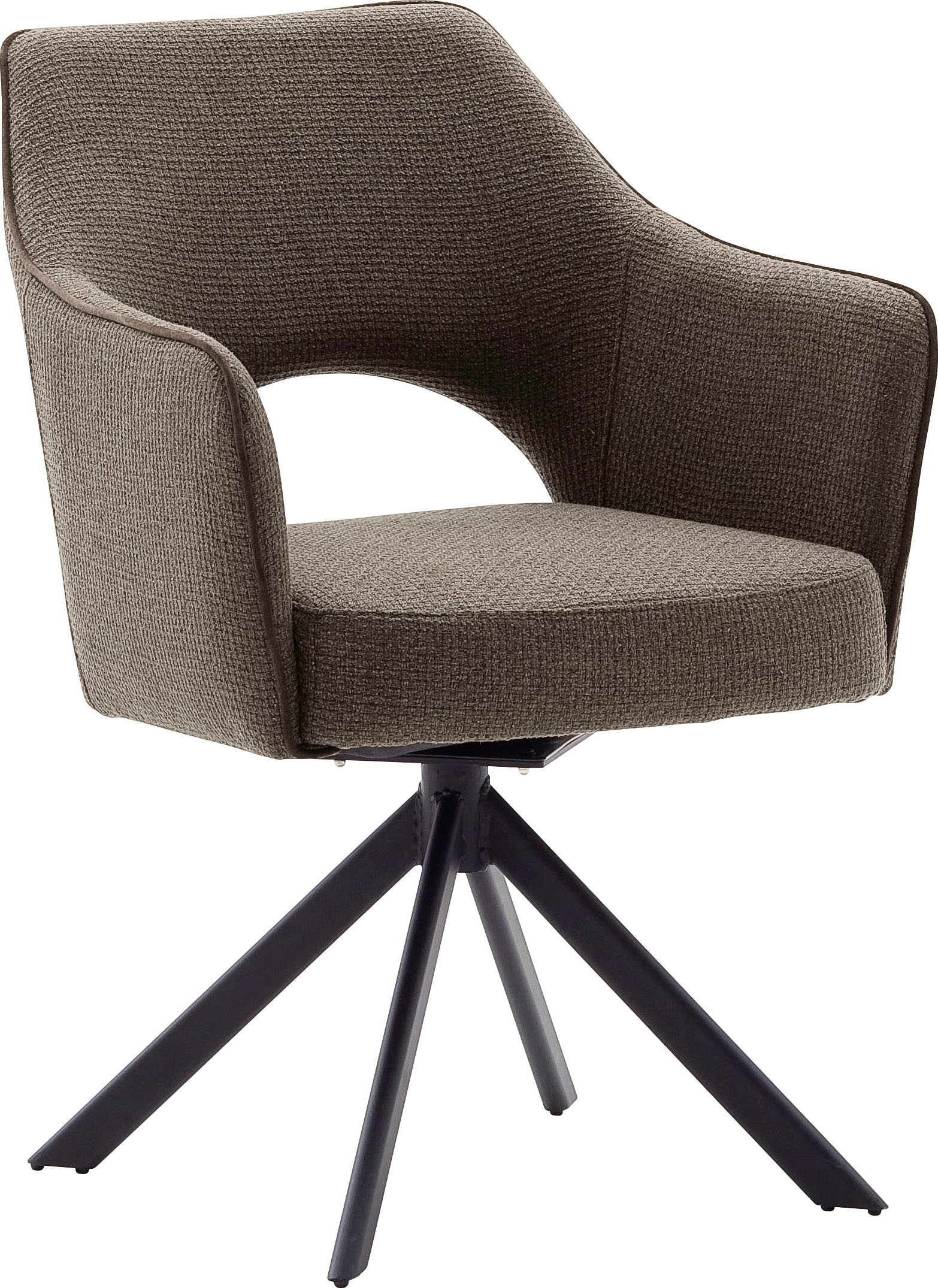 MCA furniture 4-Fussstuhl »Tonala«, (Set), 2 St., Velourstoff grob, (2er-Set), 180° drehbar, Belastbarkeit 120 kg, Sitzhöhe ca. 49 cm