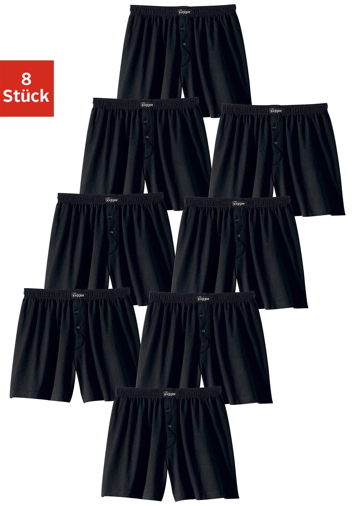 Image of le jogger Weiter Boxer Packung, 8 Stk. aus angenehm weicher Baumwoll-Qualität