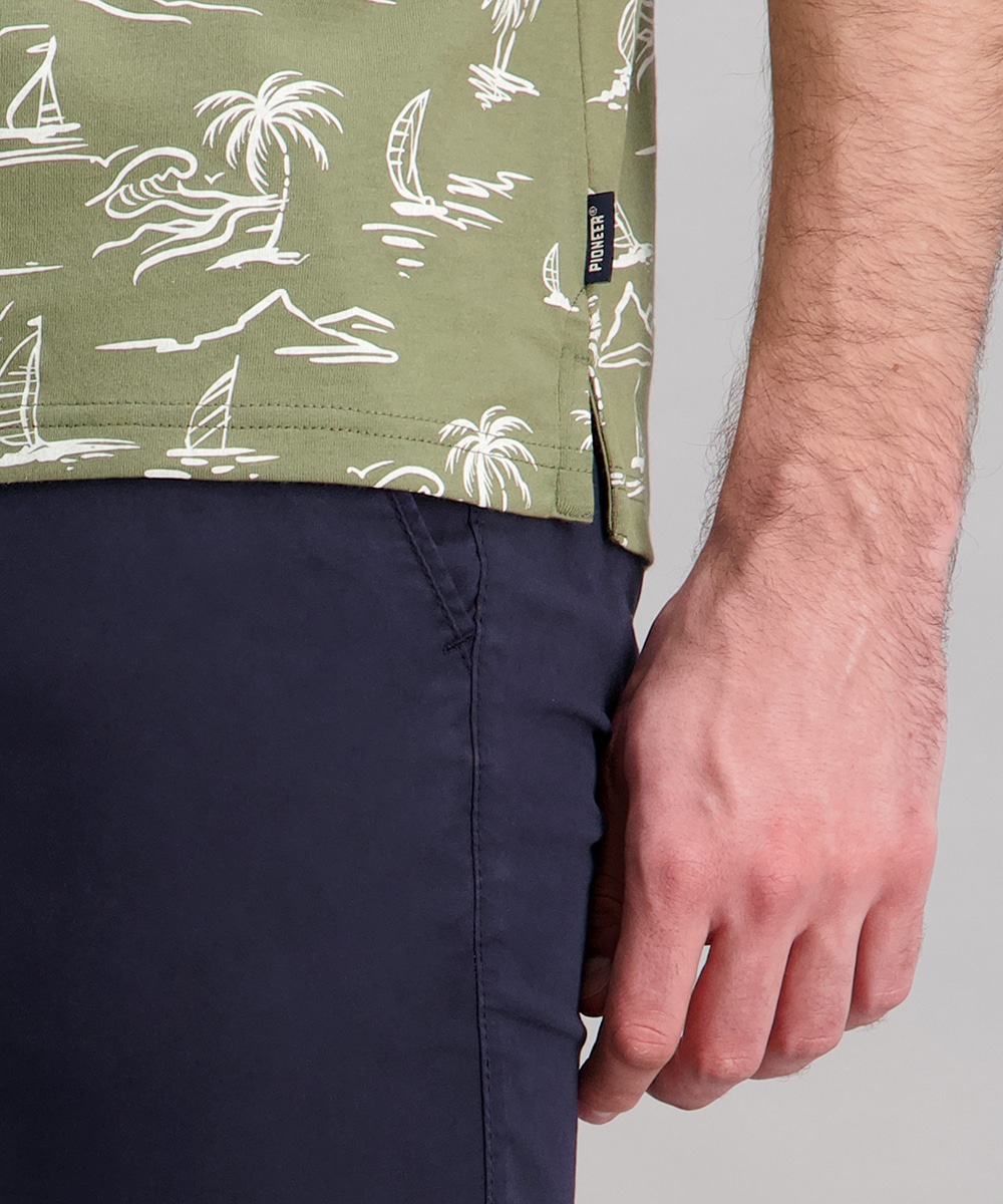 Pioneer Authentic Jeans Polo »Polo jersey print maritim« avec imprimé intégral
