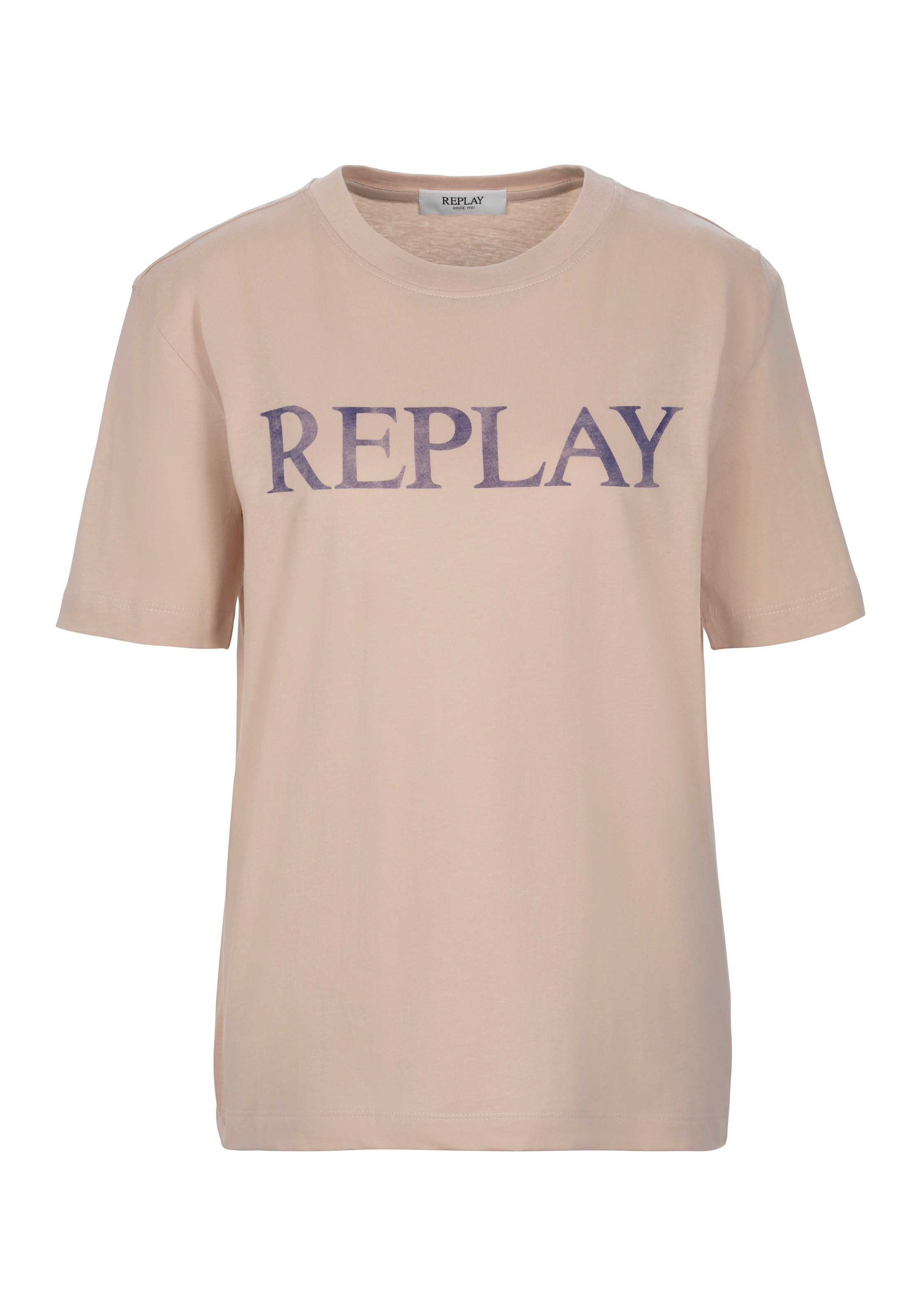 Replay T-Shirt, mit Markenprint vorne