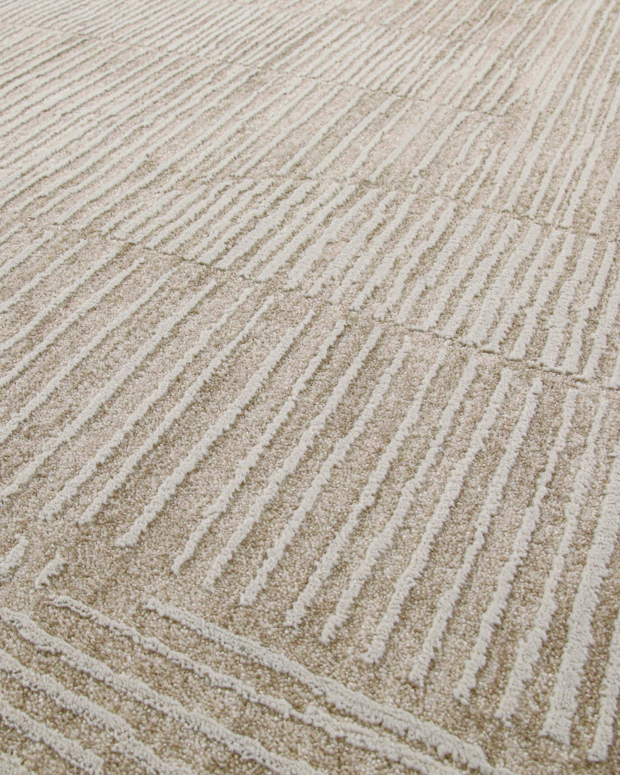 Esprit Teppich »Raymond« rechteckig 15 mm Höhe Kurzflor, Streifendesign, Hoch-Tief-Effekt, waschbar, Jute-Rücken