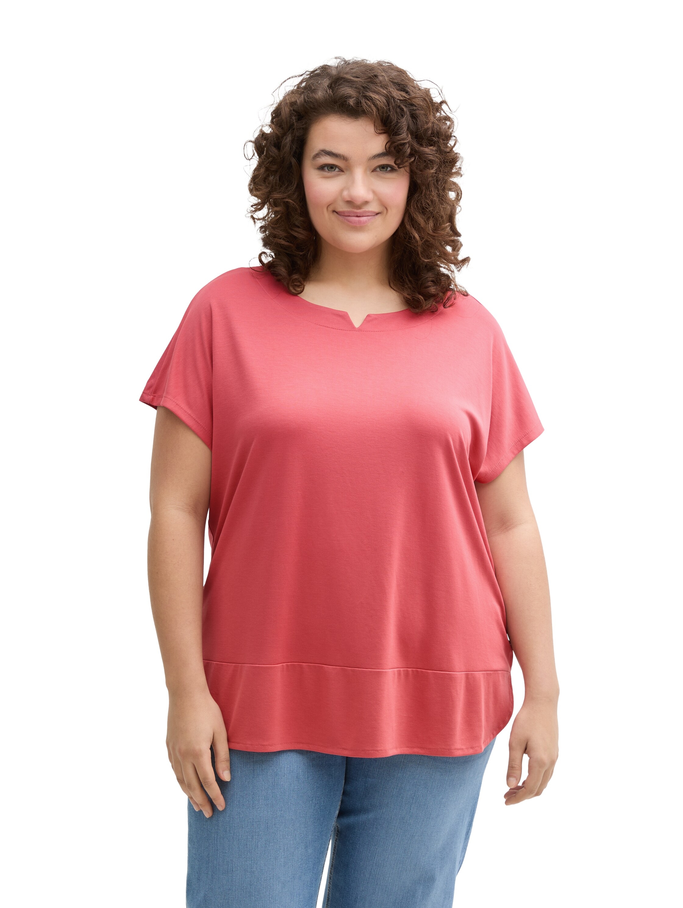 Image of TOM TAILOR PLUS T-Shirt mit kleinem Schlitz