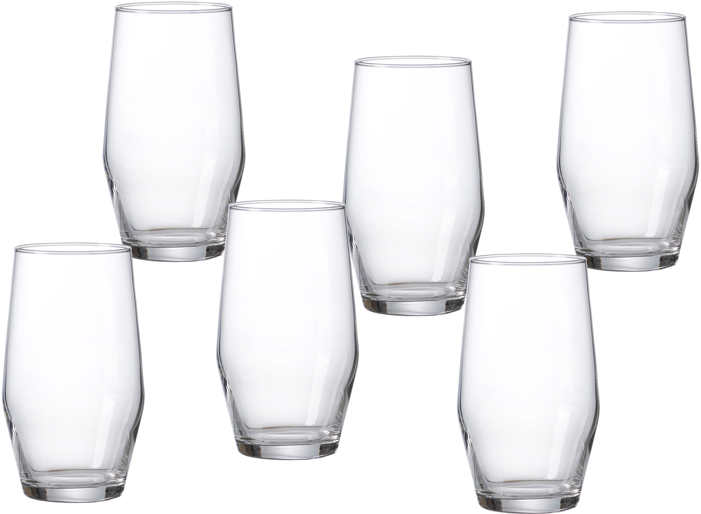 Longdrinkglas »Salsa«, (Set, 6 tlg.), robust und kristallklar, 6-teilig