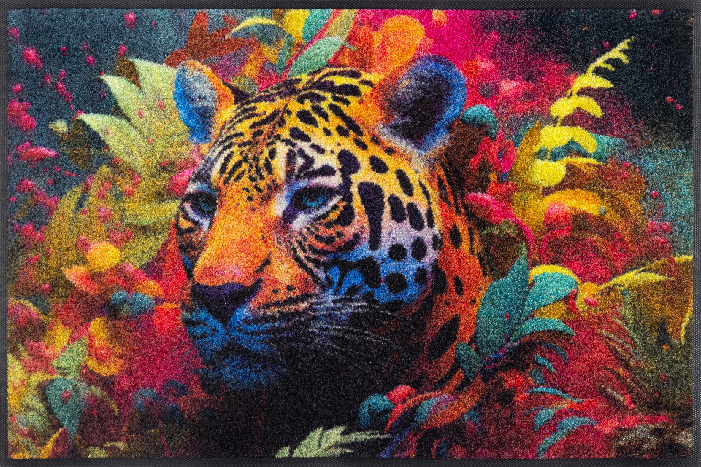 Image of wash+dry by Kleen-Tex Fussmatte "Leopy McLeopard" rechteckig 7 mm Höhe