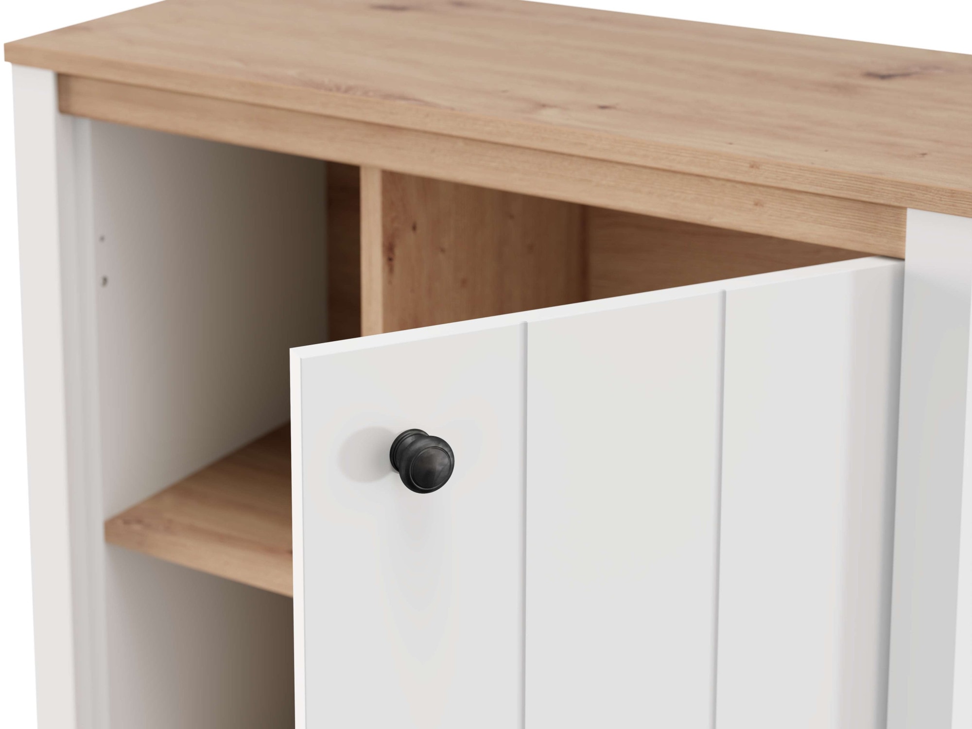 Home affaire Highboard »BEDFORD, Hochkommode, Vitrine, Glasvitrine, Kombi-Highboard« MDF-Profil 2D ummantelt, Hotstamping