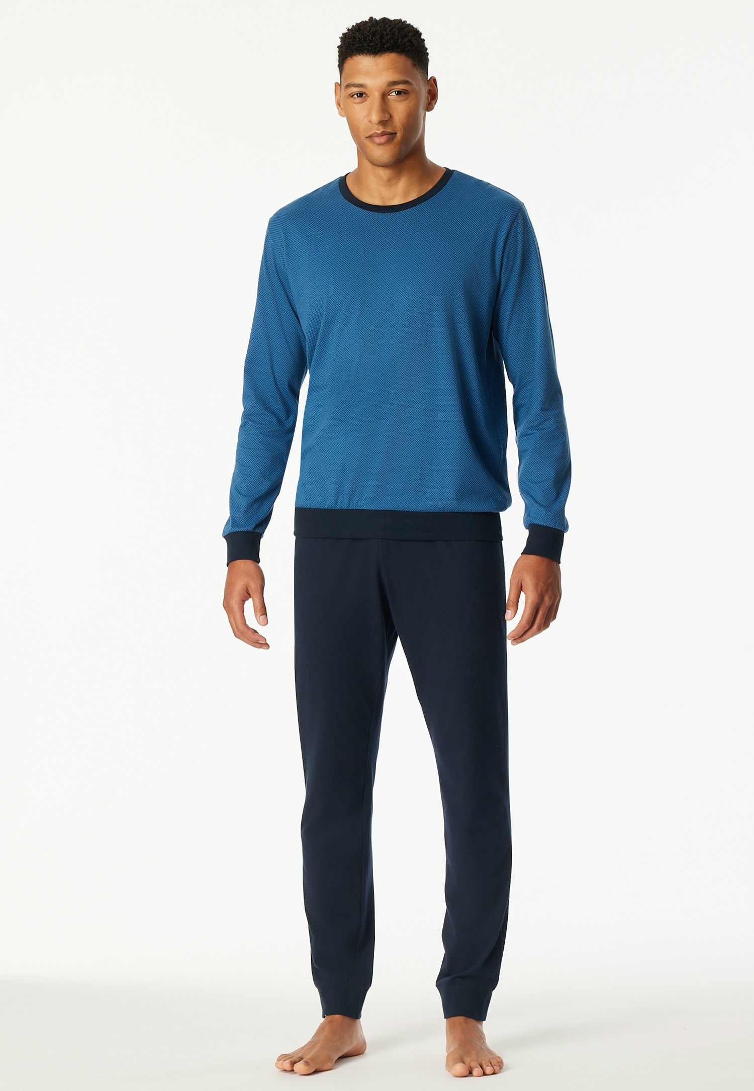 Image of uncover by SCHIESSER Schlafanzug "Uncover Nightwear" 2 tlg. Langarm, Rundhals-Ausschnitt, Single Jersey-Qualität, weich