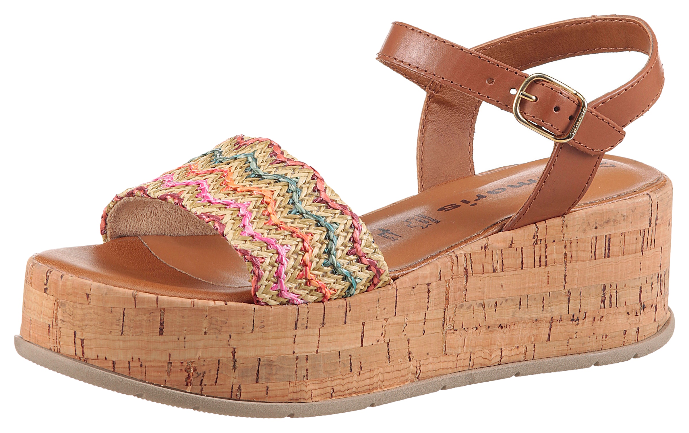 Tamaris Sandalette, Sommerschuh, Sandale, Plateauabsatz mit komfortabler Innensohle