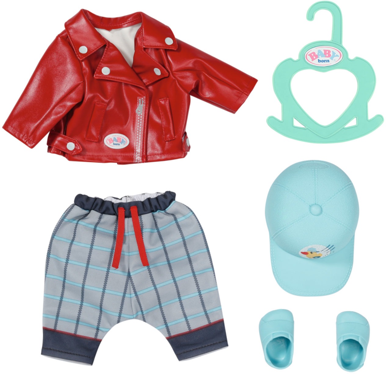Image of Baby Born Puppenkleidung »Little Cool Kids Outfit, 36 cm«, mit Kleiderbügel bei Ackermann Versand Schweiz