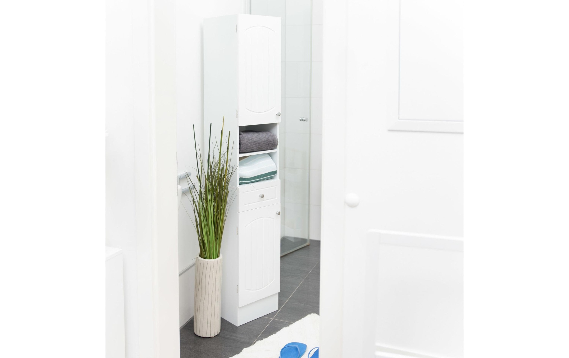 relaxdays Étagère de salle de bain »173.5 x 45076 x 32 cm, Weiss«