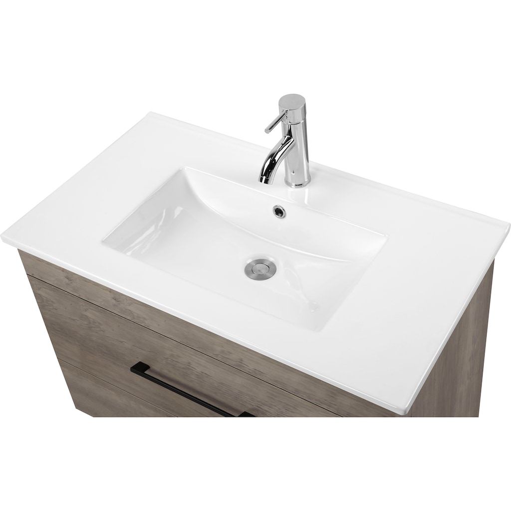 welltime Waschtisch »Florenz Badmöbel Badschrank mit Waschbecken«