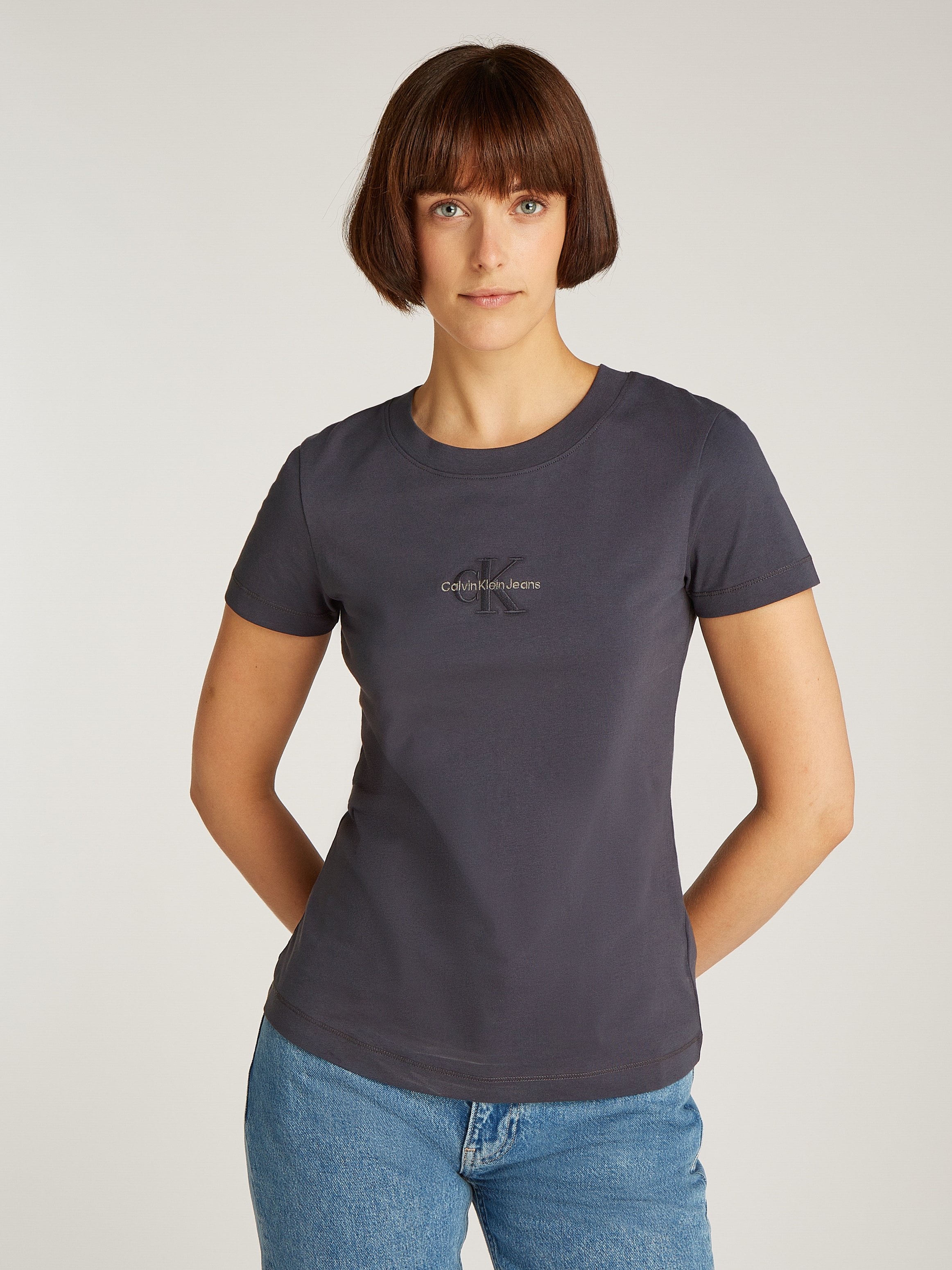 T-Shirt »MONOLOGO SLIM TEE«, mit Logoprägung