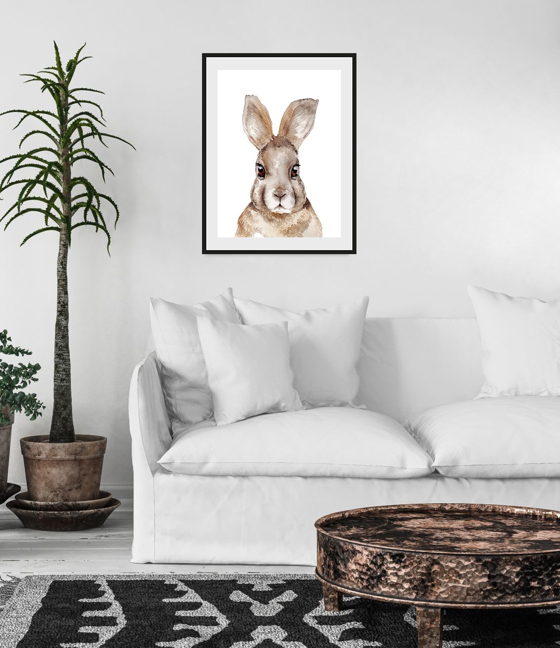 Image of queence Bild "Lova" Haustiere Kunst 1 Stk. tlg. HD Premium Poster-Druck inkl. Holzrahmen
