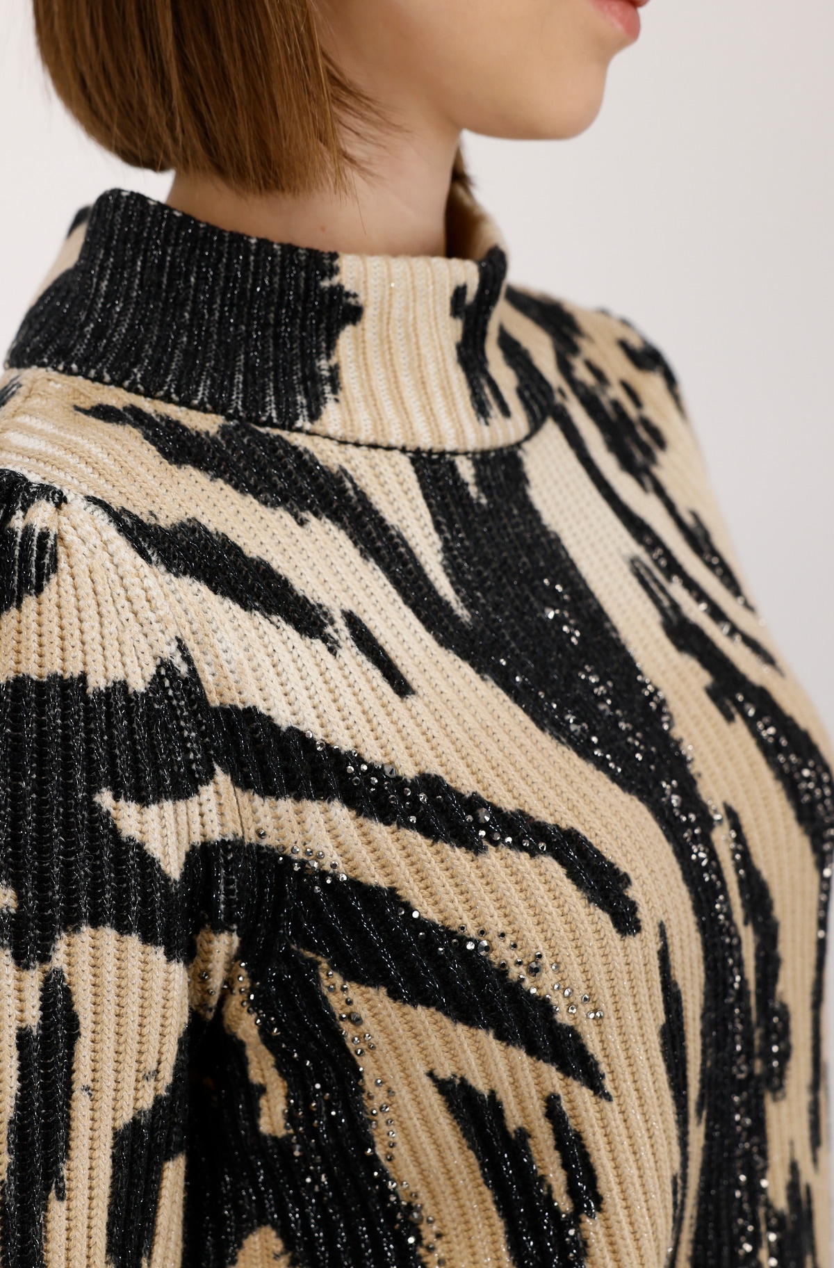 Monari Strickpullover Regular fit mit Stehkragen