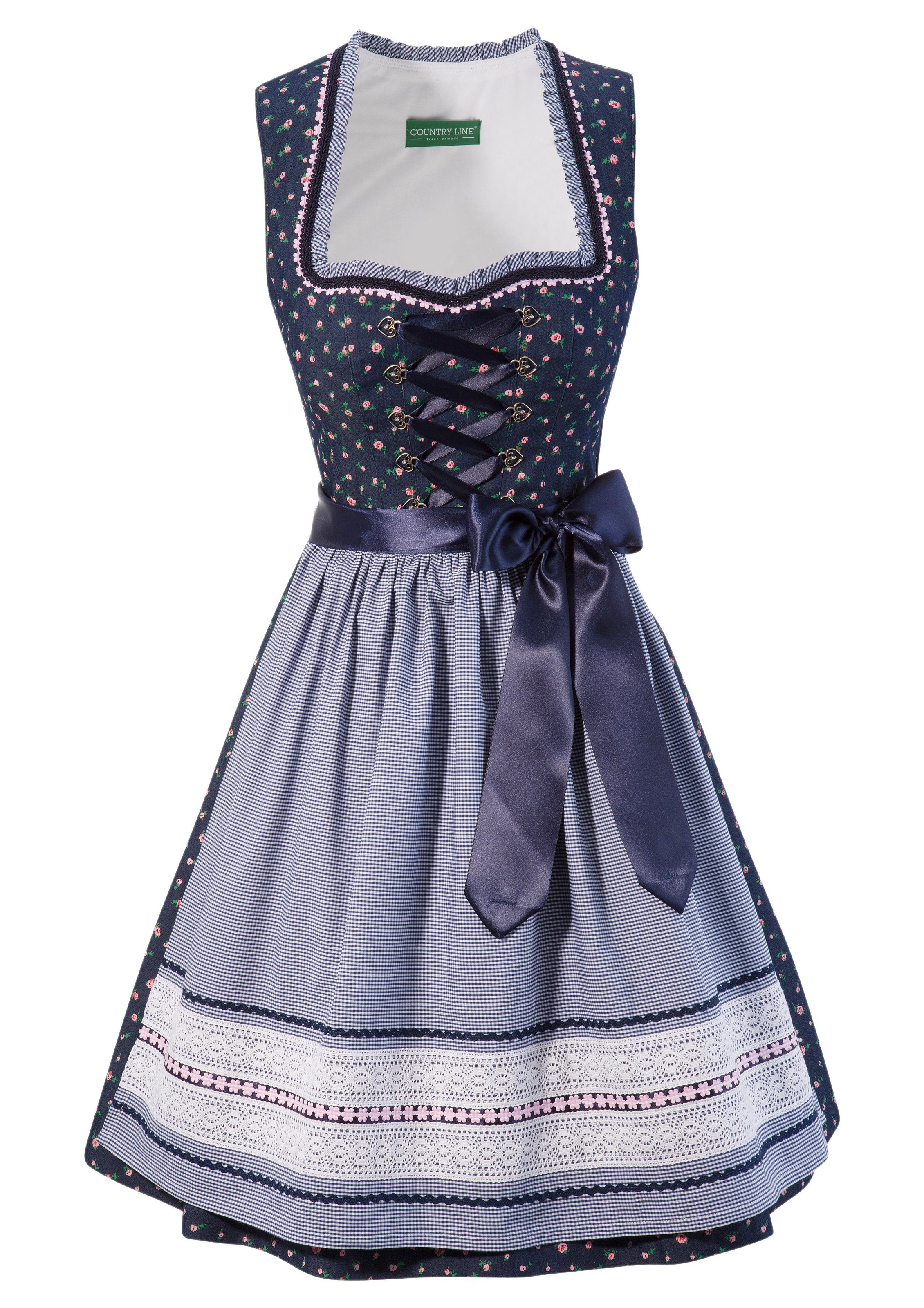 Dirndl kurz in Jeansoptik