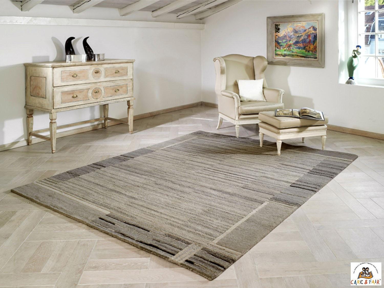 Image of OCI DIE TEPPICHMARKE Wollteppich "Savana Kite" rechteckig 6 mm Höhe handgeknüpft, reine Wolle, Wohnzimmer