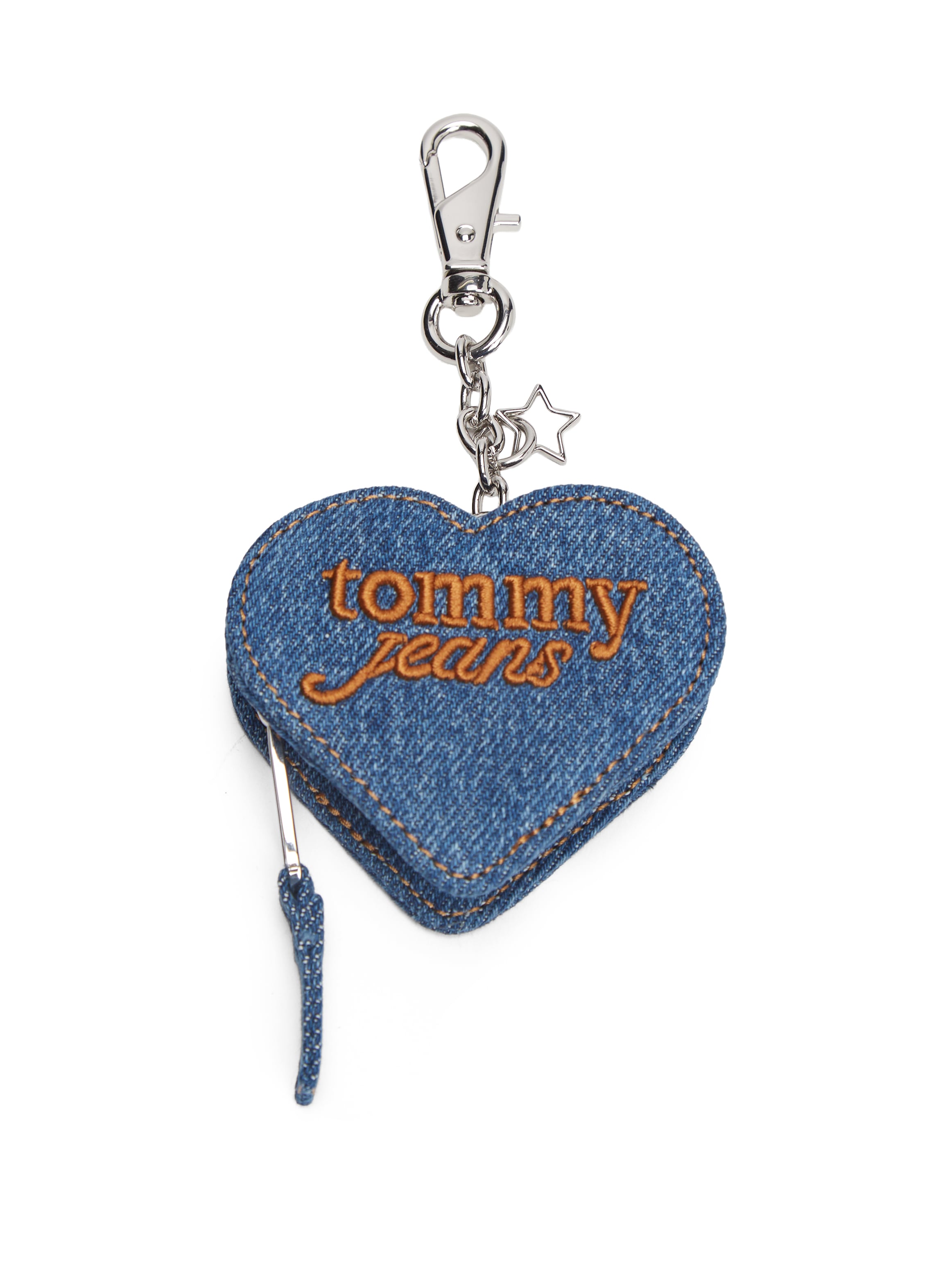 Image of Tommy Jeans Geldbörse "TJW COOL DENIM HEART COIN PURSE", Damen Mini Geldbeutel, Portmonnaie mit Reissverschluss