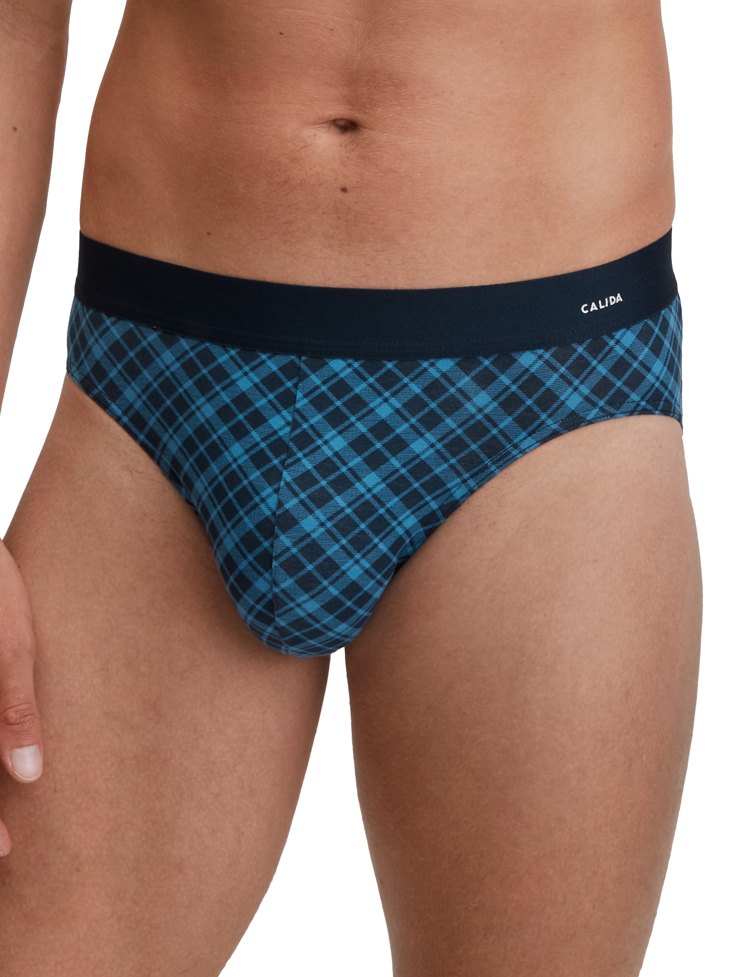 Image of CALIDA Minislip "Cotton Code Design" breiter Bund, mit Druck, eng, kurz, mit Logo, Baumwollmix