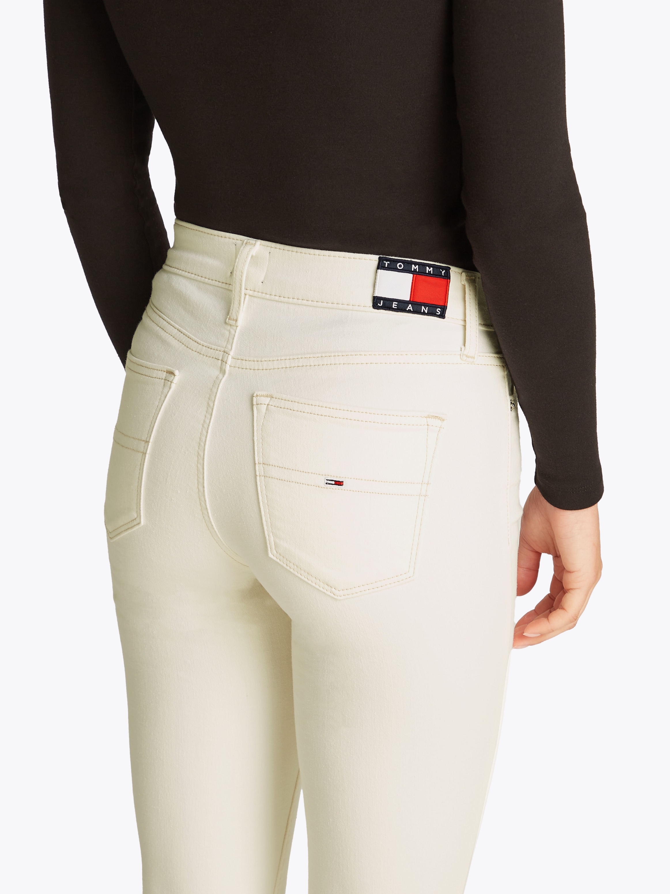 Tommy Jeans Skinny-fit-Jeans »Nora Mid Rise Skinny Ankle Zip«, in knöchelfreier Länge, mit Reissverschluss