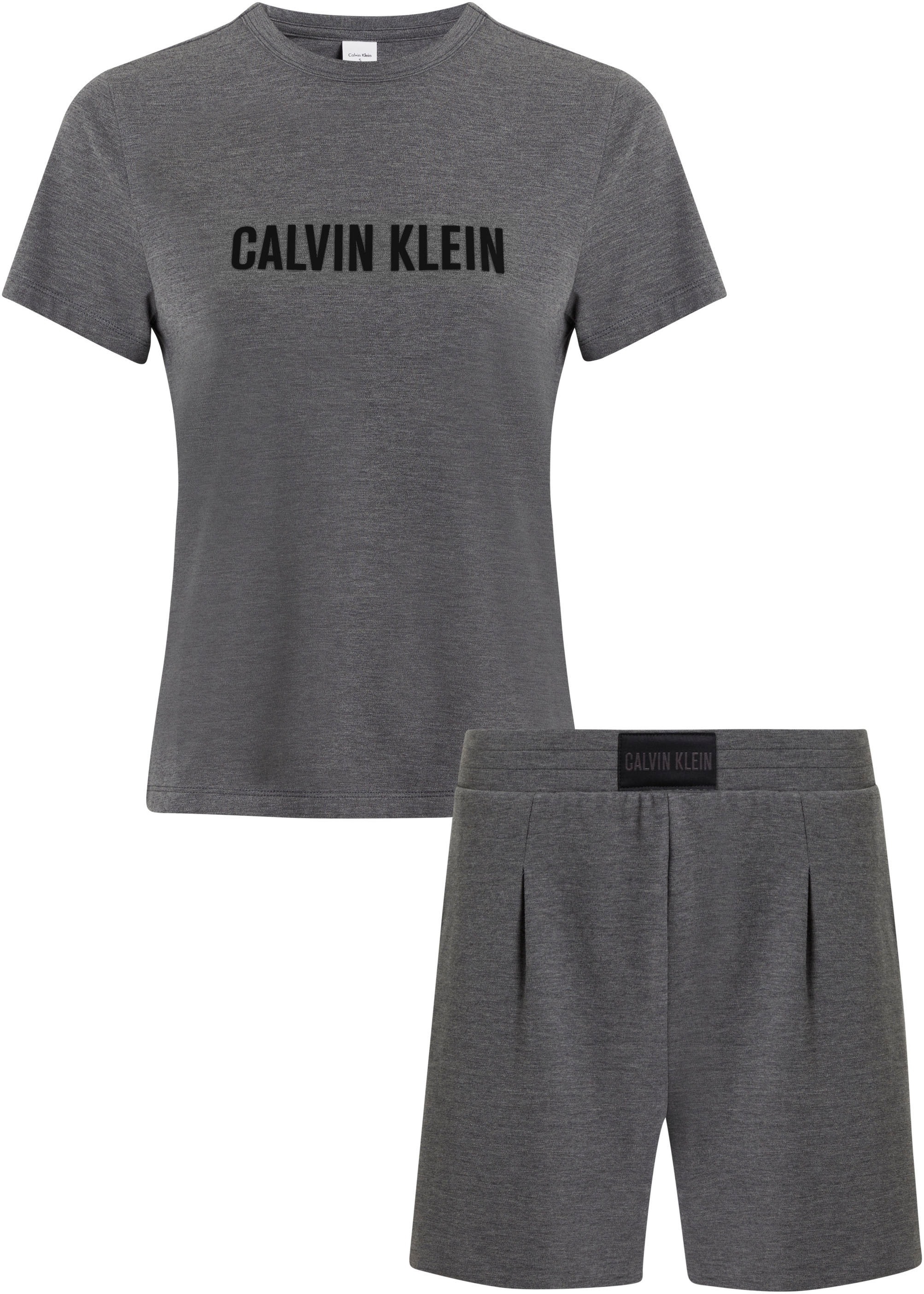 Calvin Klein Underwear Pyjama »S/S SLEEP SET«, (Set, 2 tlg.), mit Logoschriftzug auf der Brust