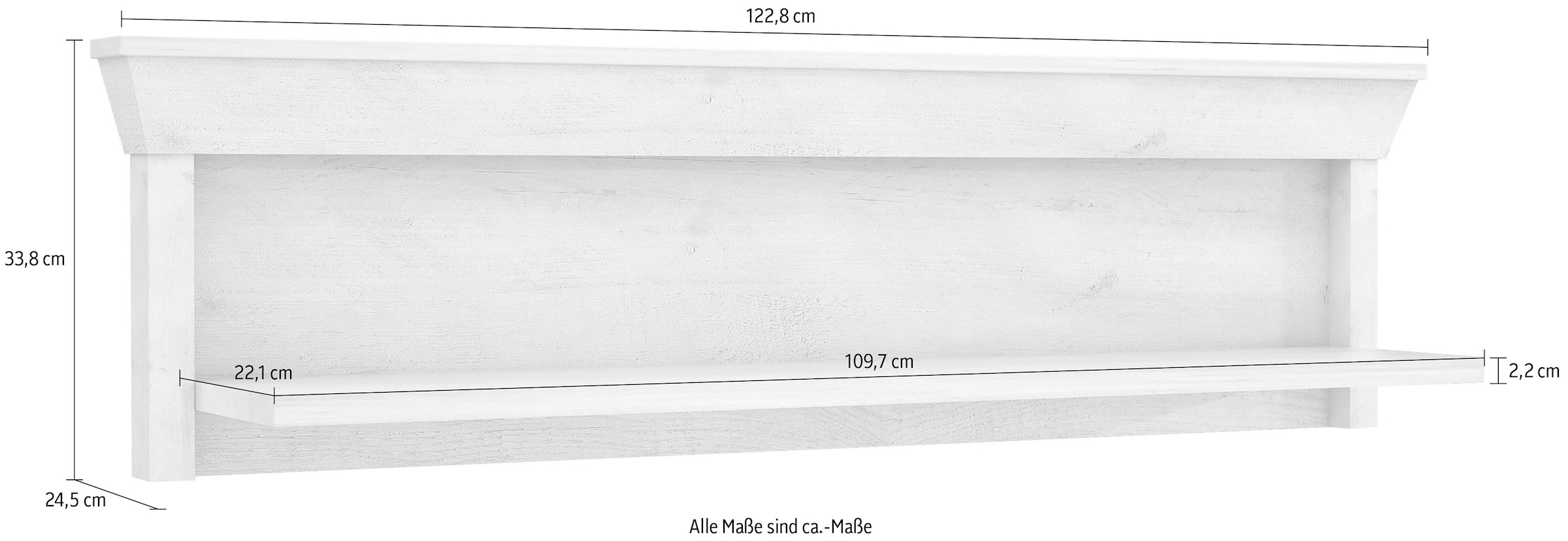 FORTE Wandregal »Kashmir«, Breite 122 cm