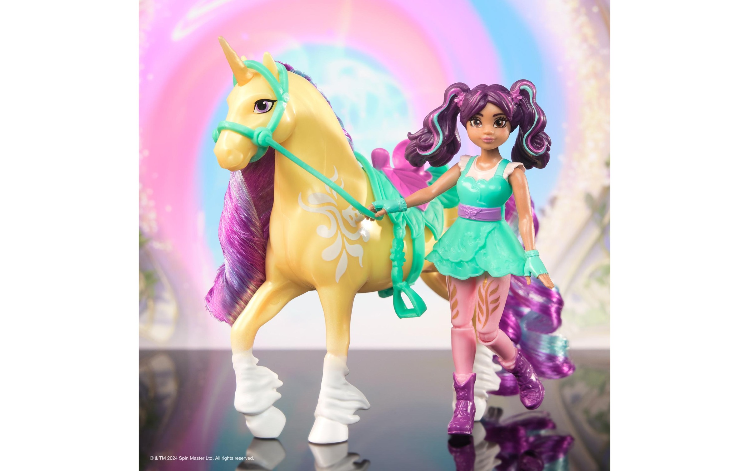 Anziehpuppe »Spinmaster Unicorn Academy Ava Doll & Leaf Unicorn«