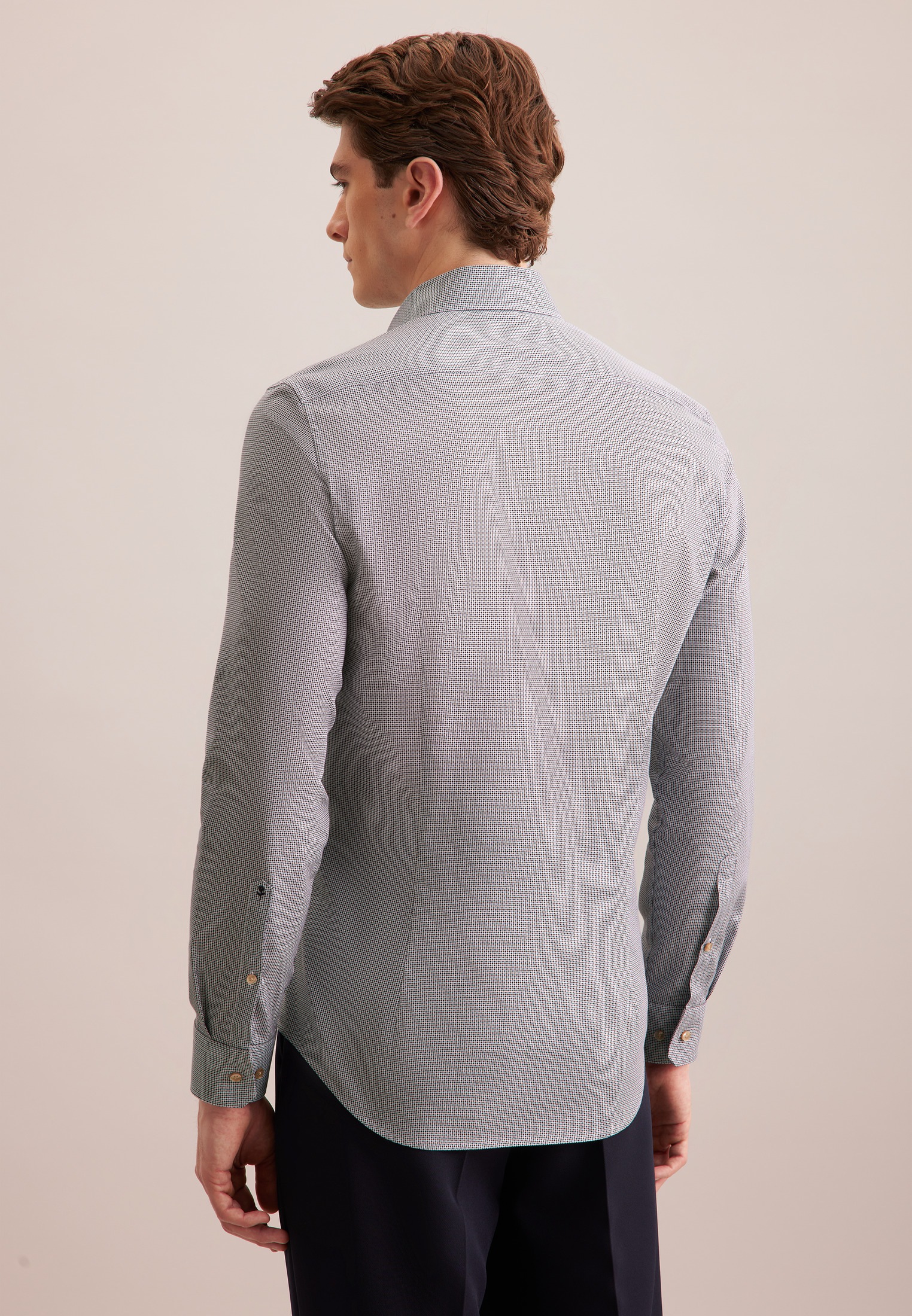 seidensticker Businesshemd »Schwarze Rose« Shaped 1/1 Kentkragen Druck