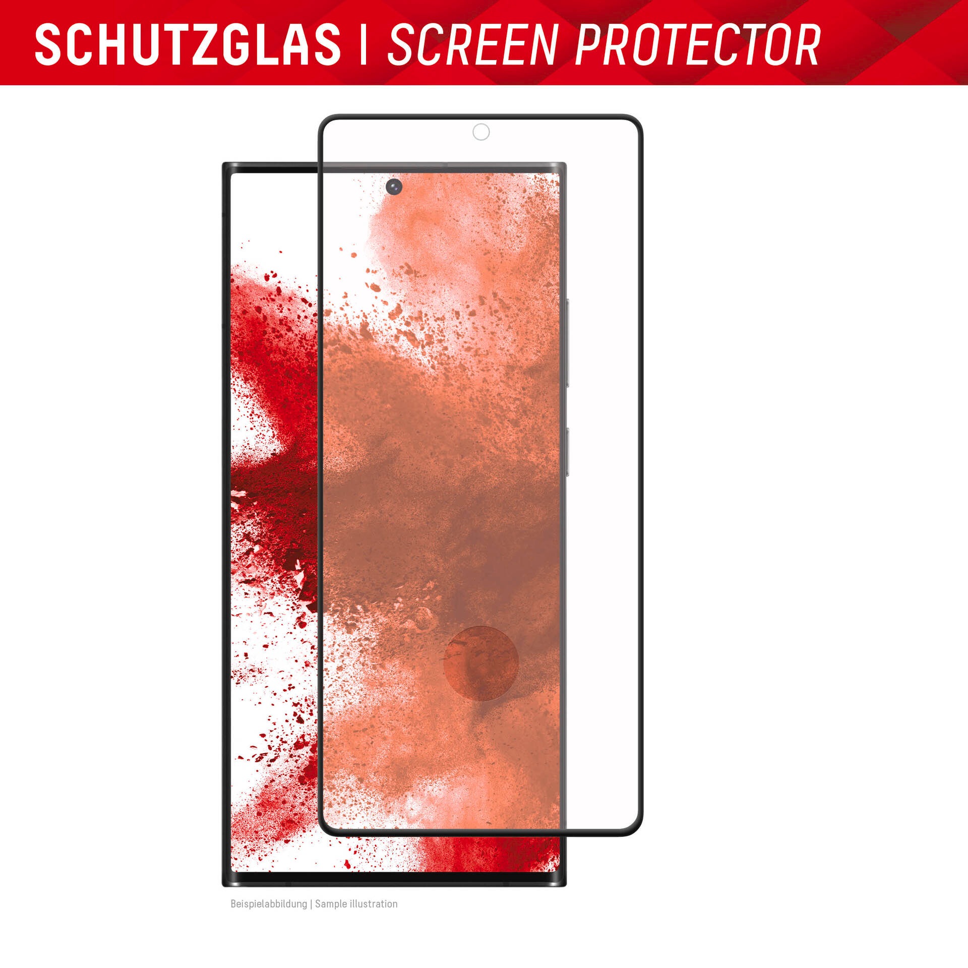 Displex Displayschutzglas »Real Glass 3D Screen Protection« für Samsung Galaxy S23 Ultra Displayschutzfolie, Schutzfolie, Bildschirmschutz, kratz- & stossfest