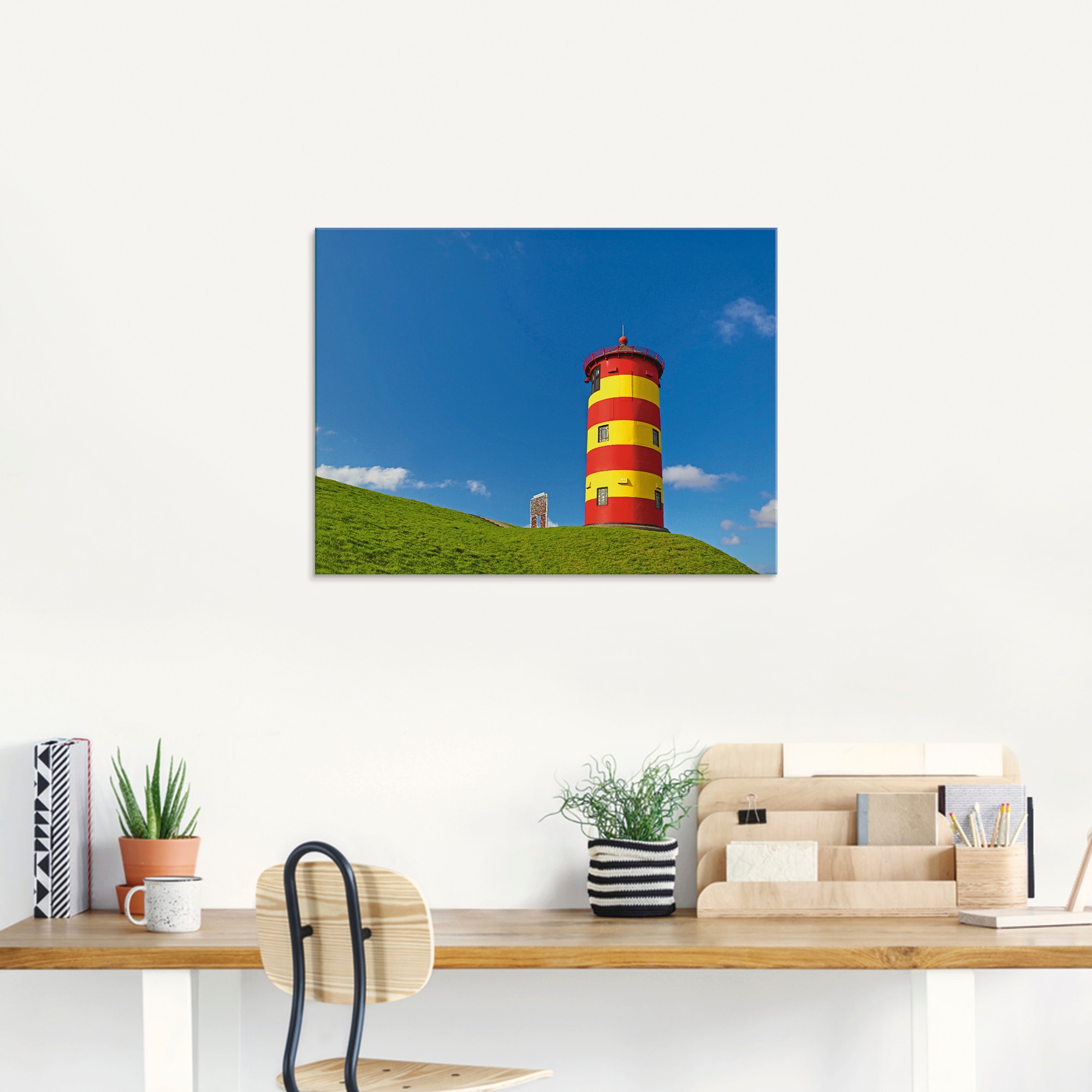 Artland Glasbild »Pilsumer Leuchtturm«, Gebäude, (1 St.), in verschiedenen Grössen