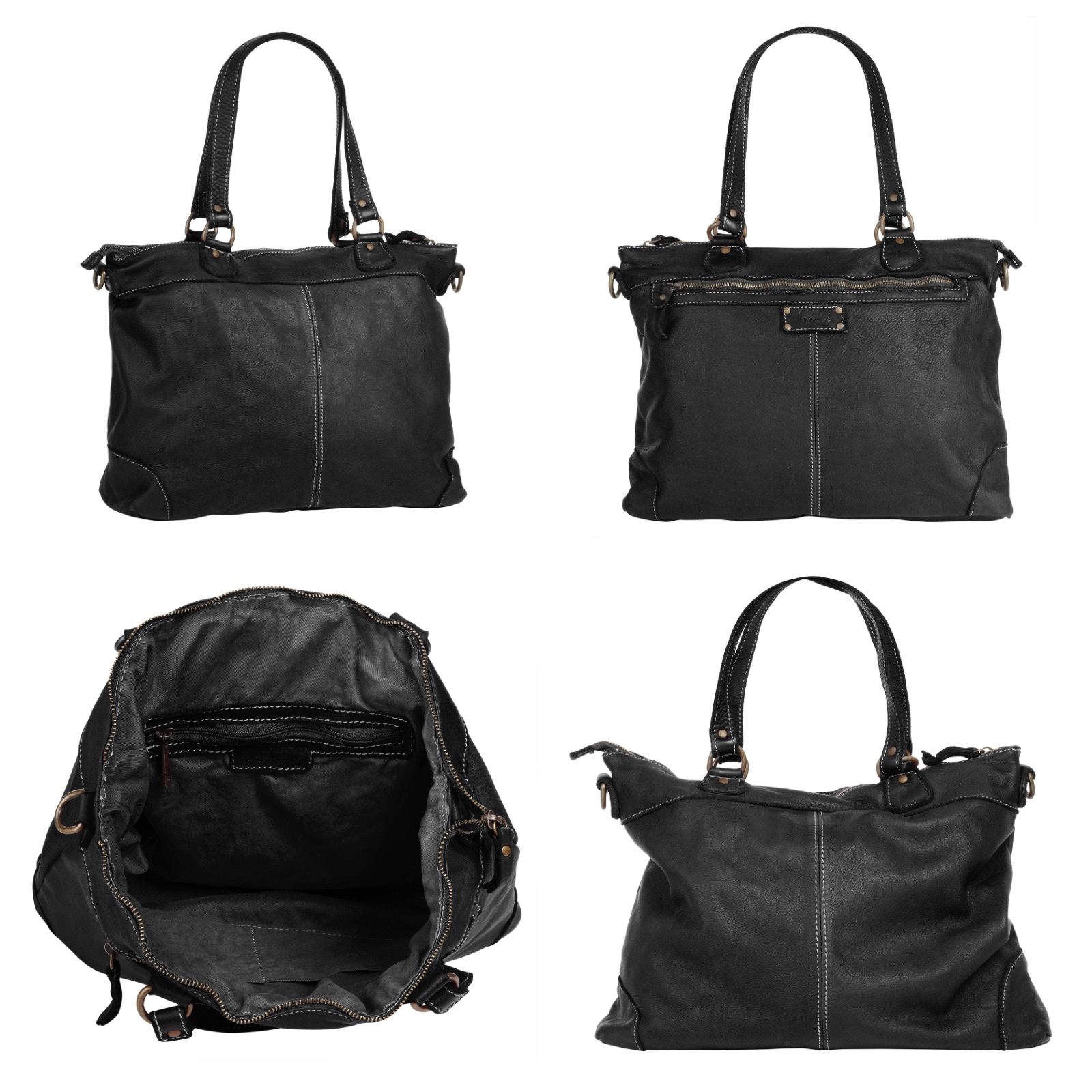 Cluty Shopper, echt Leder, Made in Italy