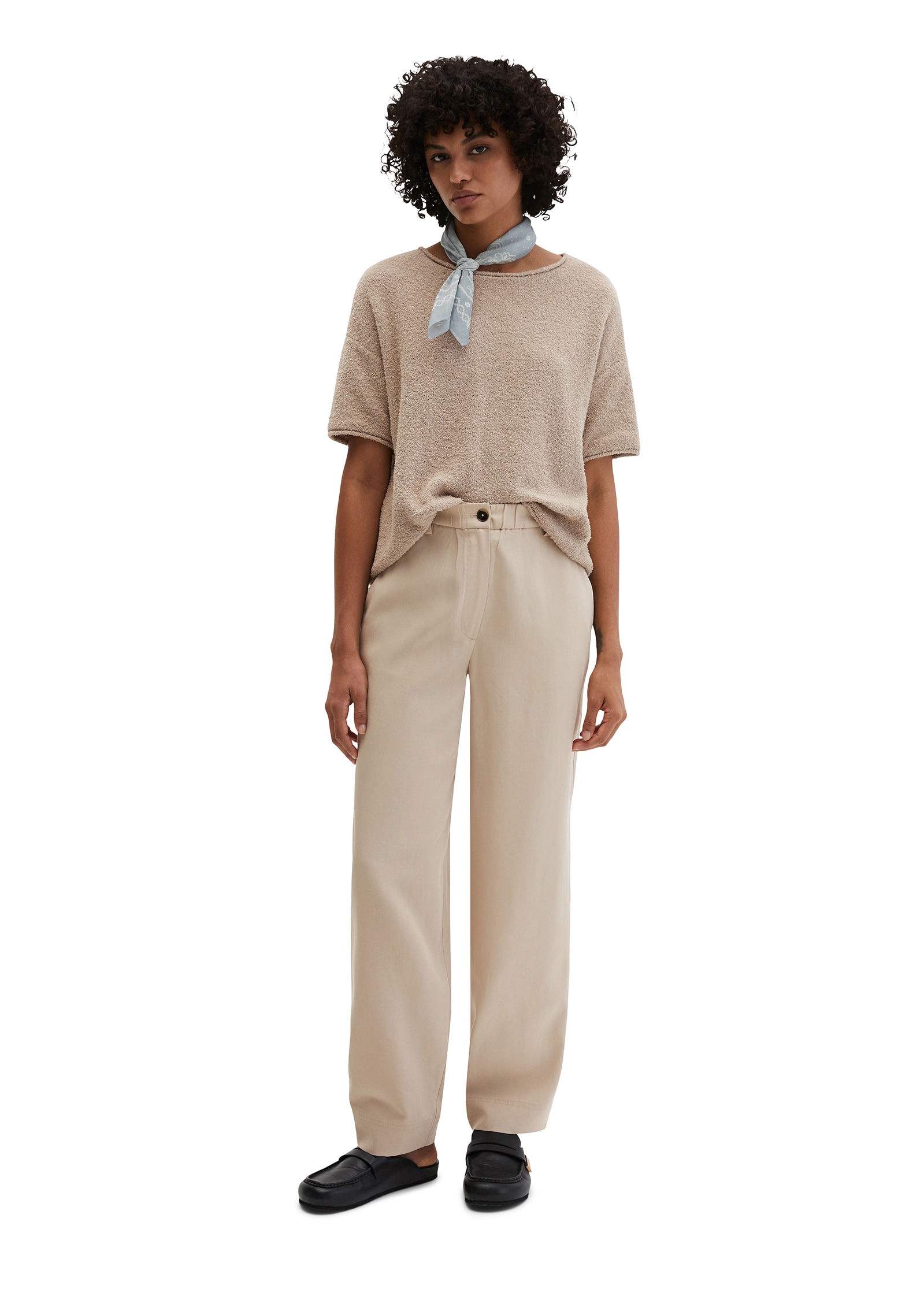 Marc O'Polo Pantalon à taille extensible »MINU Barrel«  Model Minu barrel aus Lyocell-Leinen-Mix