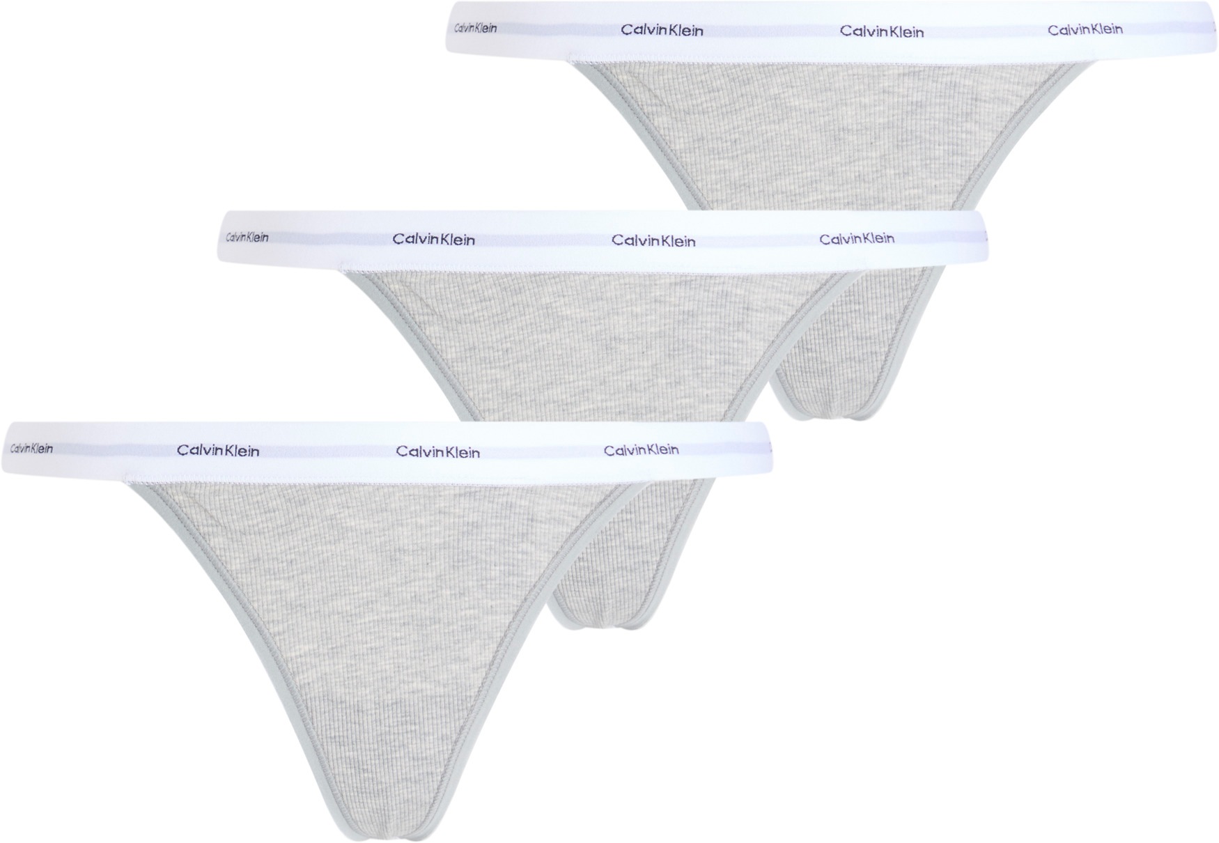 Image of Calvin Klein Underwear Tanga "STRING THONG 3PK" Packung, 3er-Pack, 3 Stk. mit Rippenstruktur