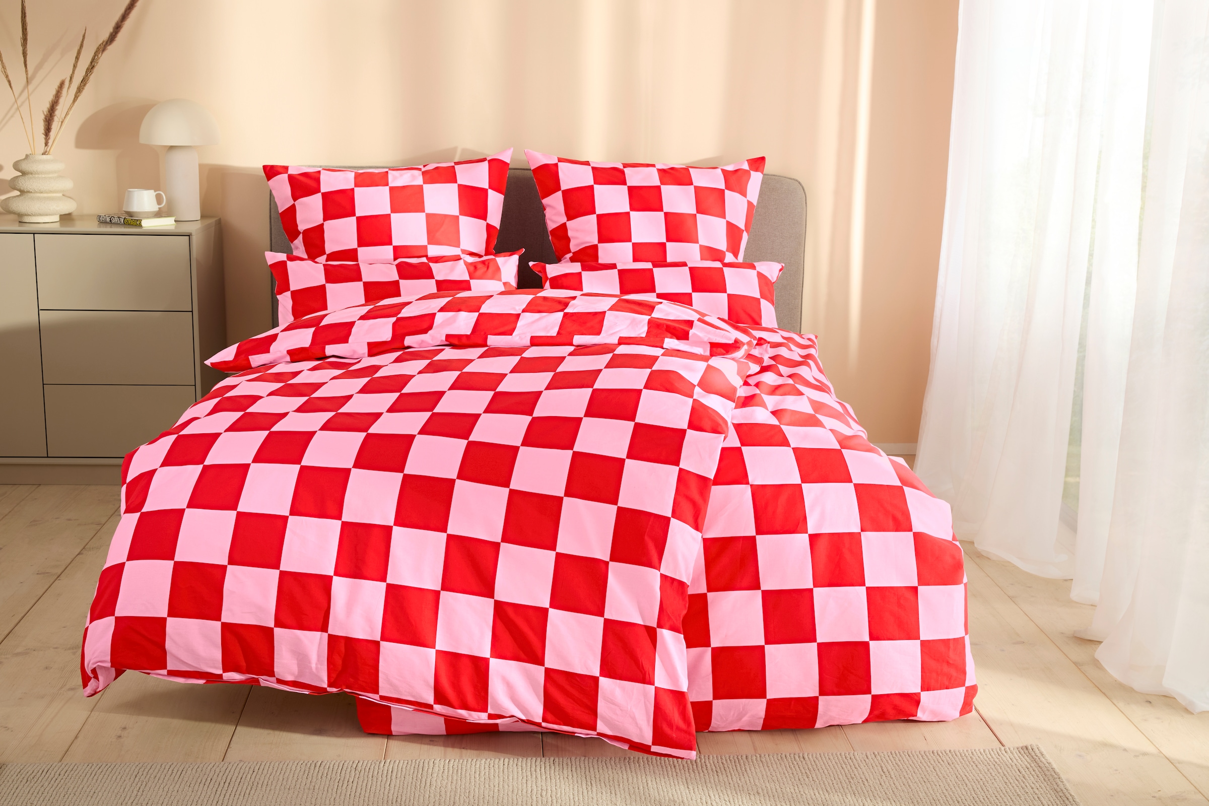 Image of homsy by Ana Johnson Bettwäsche "Chessley" 2 mit coolem Karo-Muster, ab Grösse 135x200 cm, by Ana Johnson