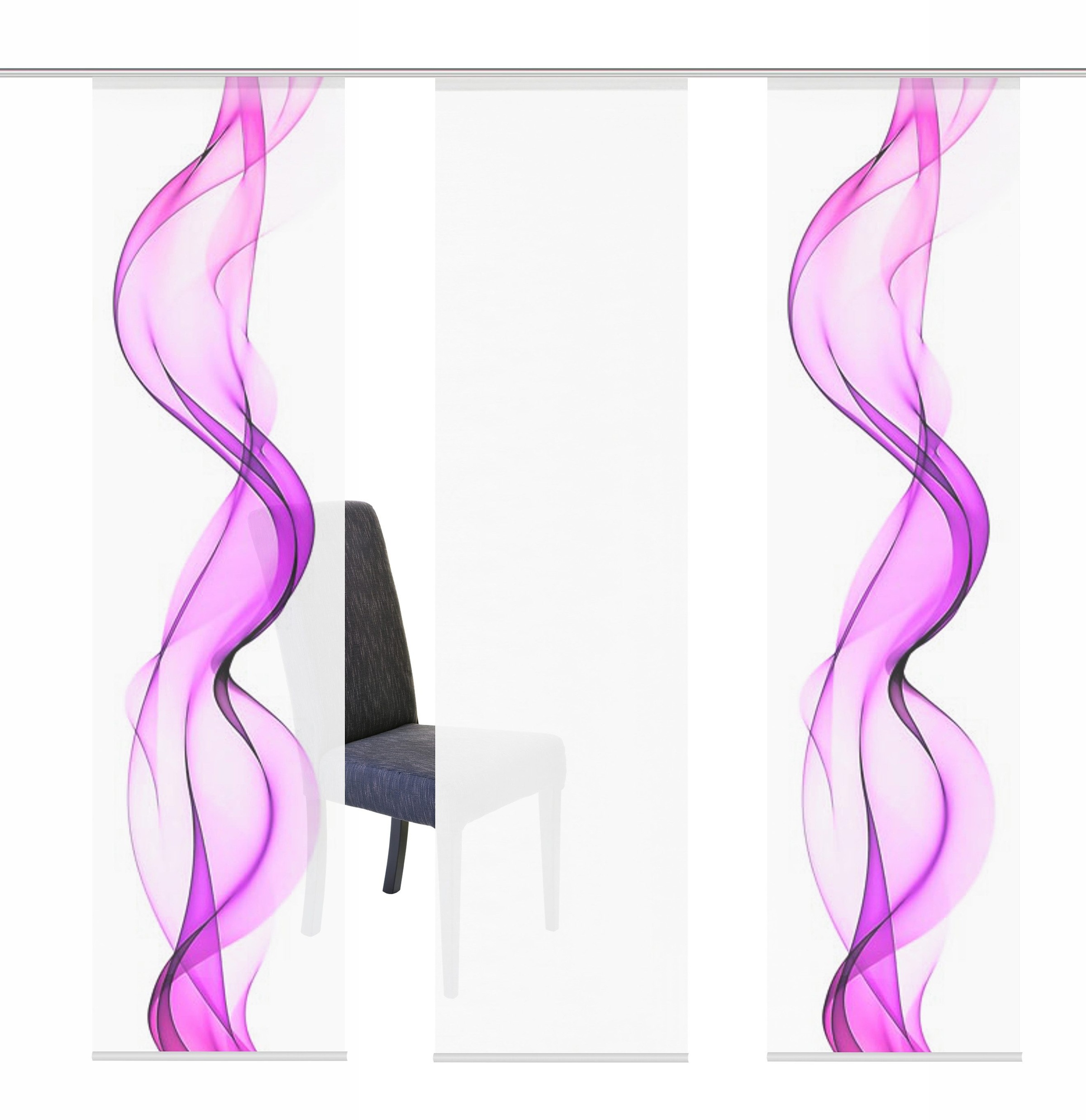 Image of HOME WOHNIDEEN Schiebegardine »ALBERTA«, (3 St.), HxB: 245x60, Blickdicht, inkl. Befestigungszubehör bei Ackermann Versand Schweiz