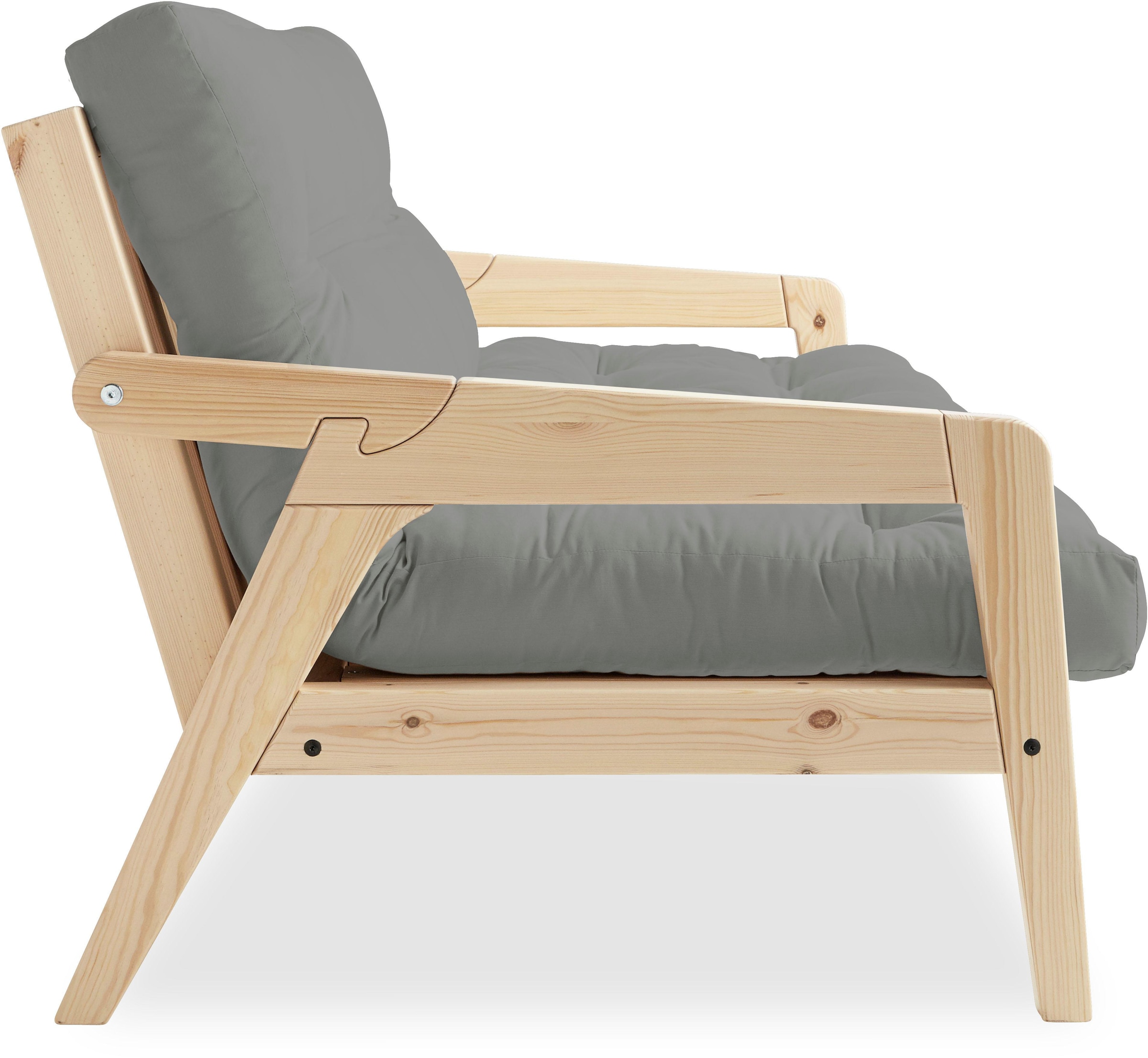 Karup Design Canapé-lit »Grab, inkl. Futonmatratze - aus massivem Kieferholz, 130x190 cm« Mit Holzstruktur, inkl. Futonmatratze, Liegefläche 130x190 cm