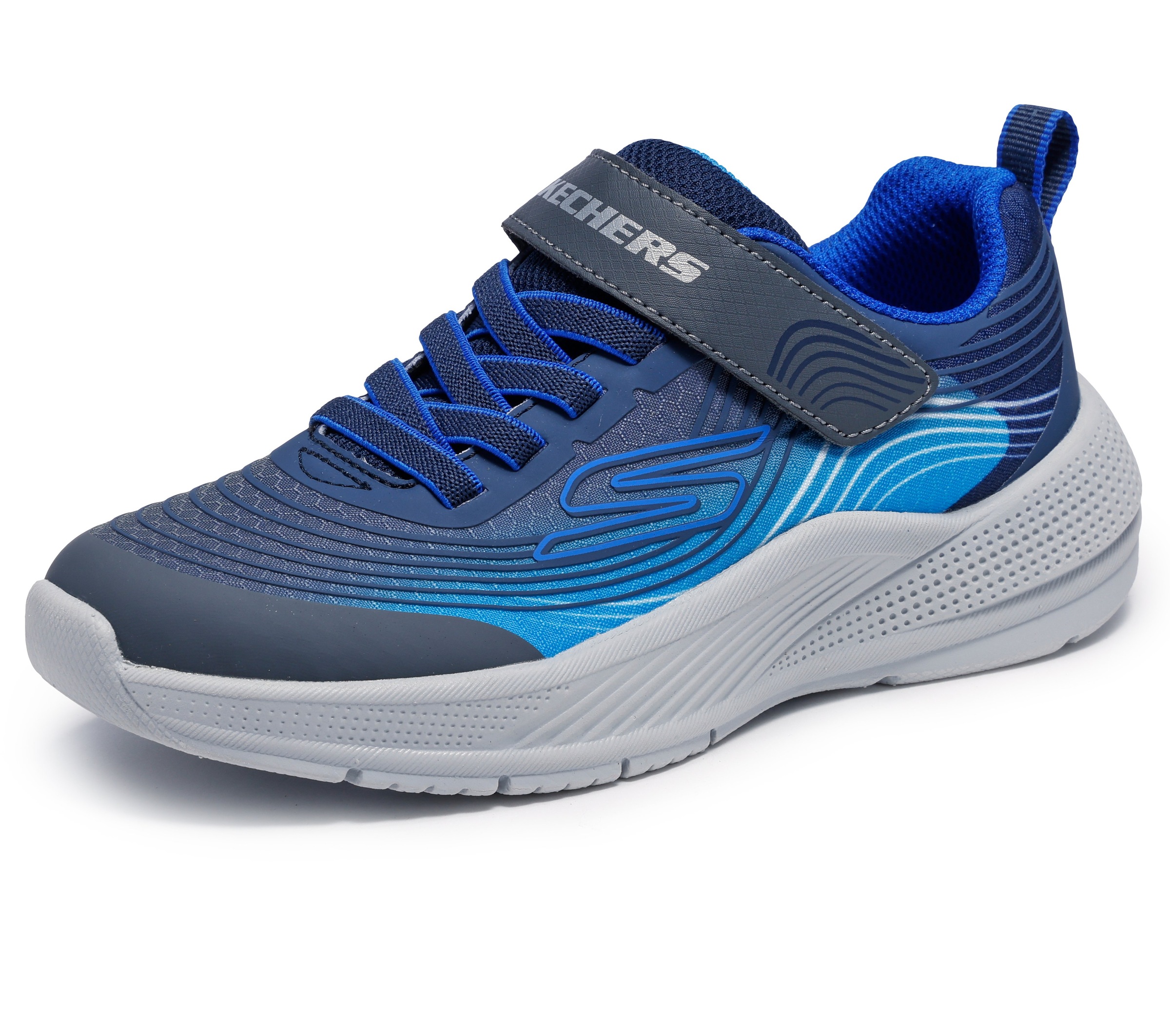Skechers Sneaker »MICROSPEC ADVANCE«  Klettschuh in cooler Farbkombination, Grössenschablone zum Download