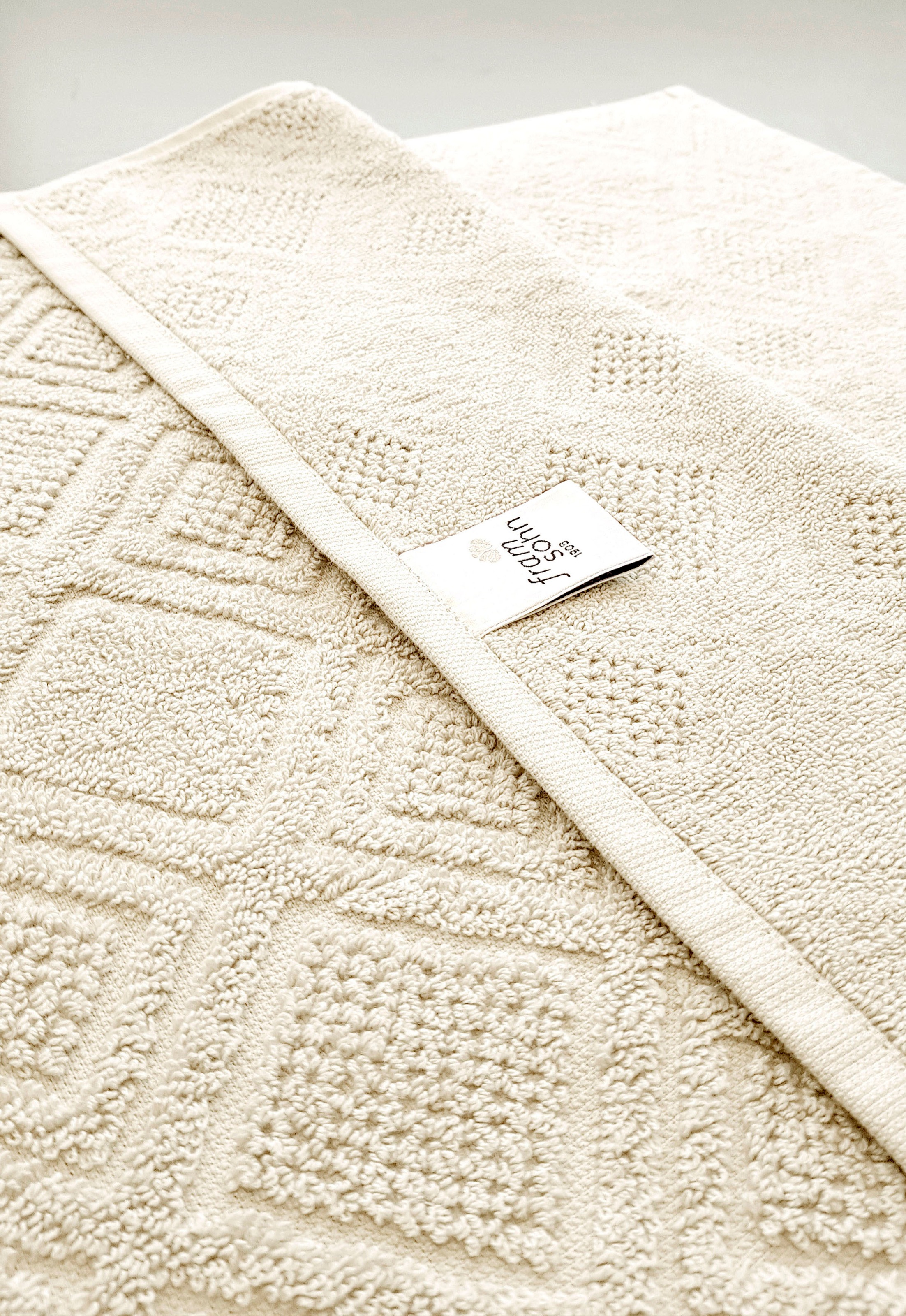 framsohn frottier Handtuch Set »Mosaik«, (2 St., 2er Set Handtücher 50 x 100 cm), gemustert, fein gewalkter Feinzwirn, hergestellt in Österreich