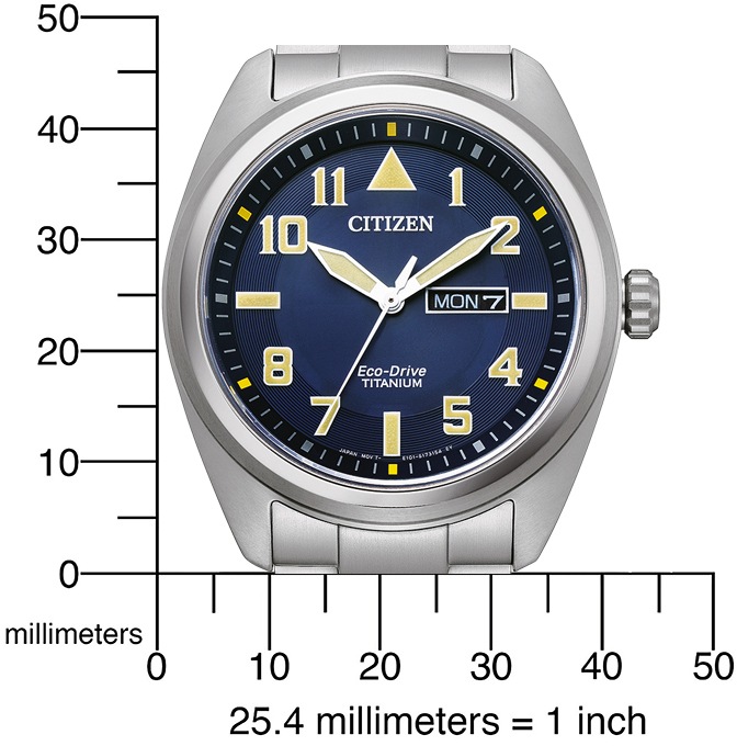Citizen Montre solaire montre-bracelet, montre homme, date, titane