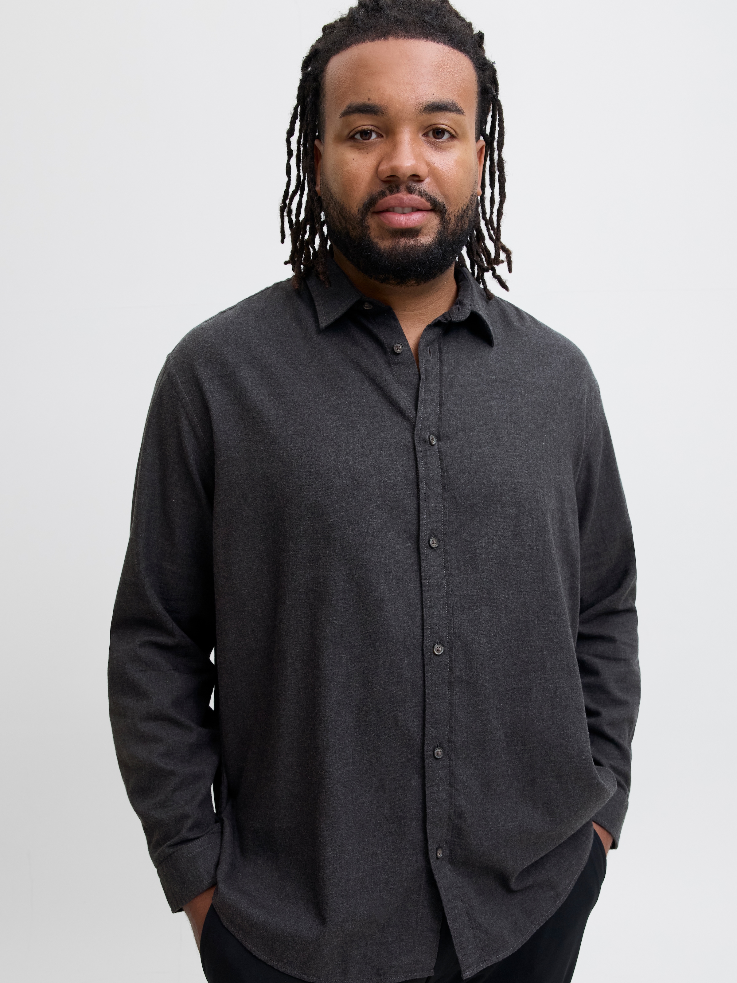 Jack & Jones PlusSize Langarmhemd »JJECLASSIC MELANGE SHIRT L/S SN PLS«