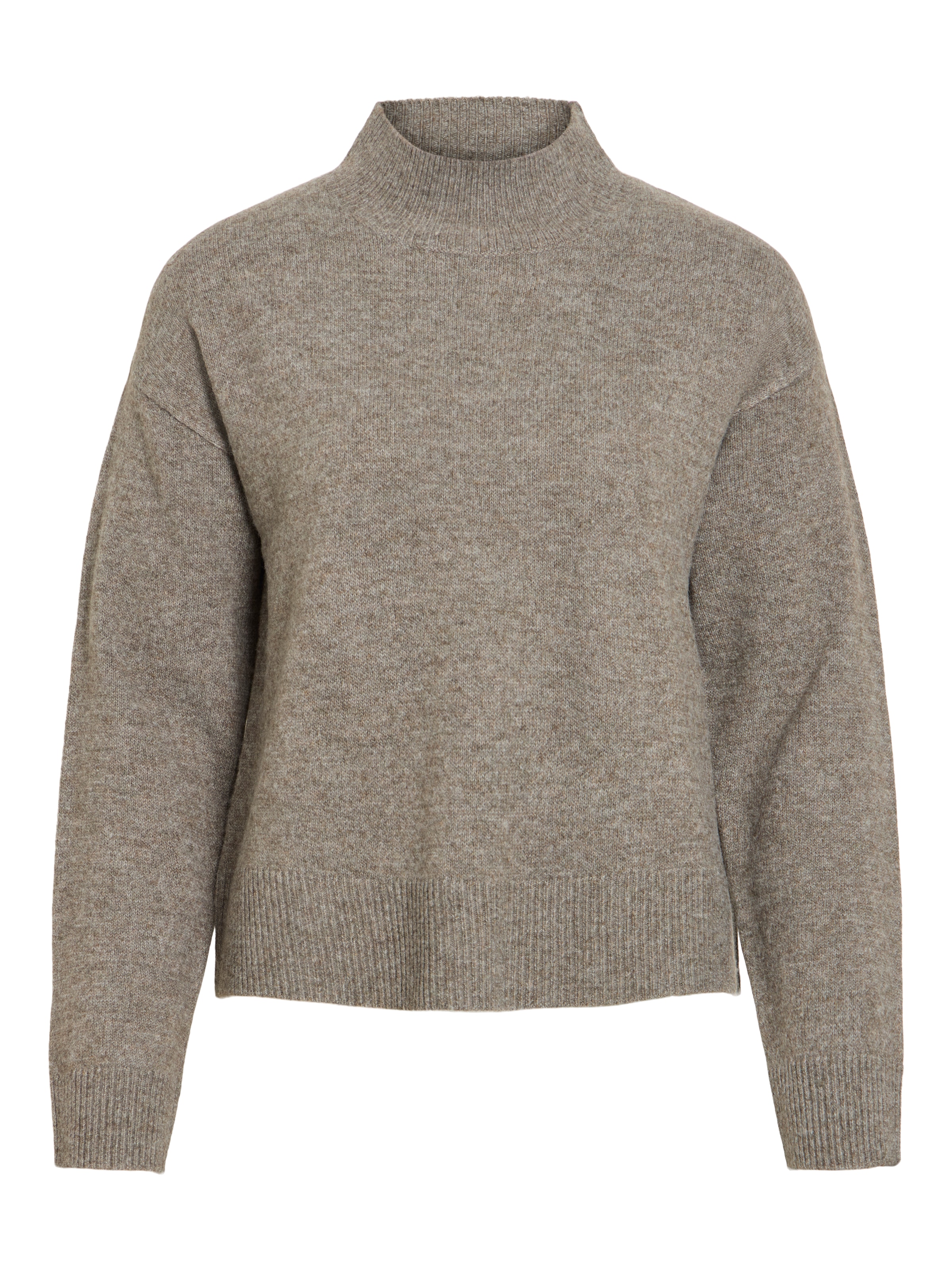 Vila Pull en tricot »VIAYLIN HIGHNECK L/S KNIT TOP/PB« Materialmix,