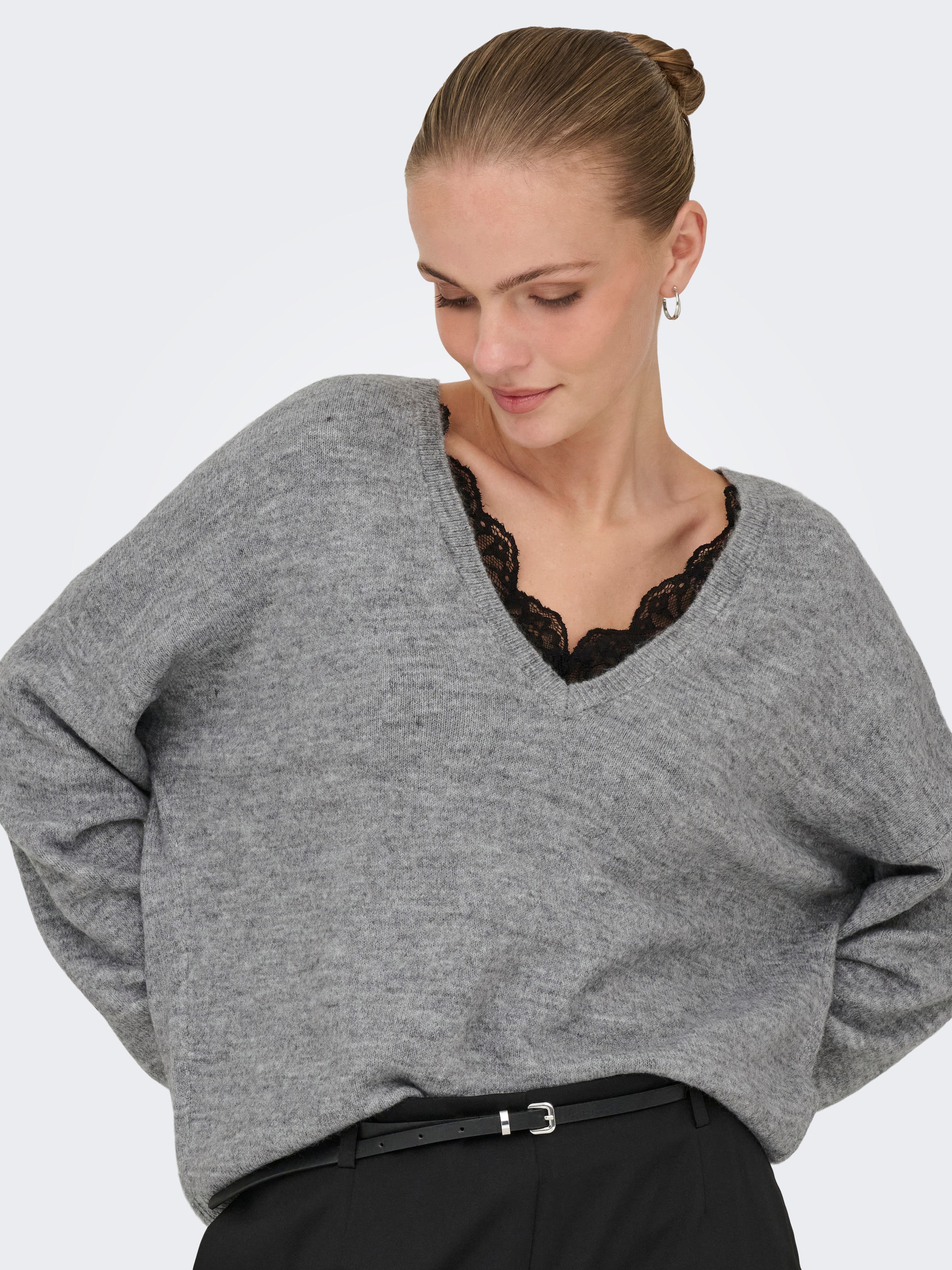 ONLY Pull à col rond »ONLMANIFESTA LS REVERSIBLE KNT NOOS«