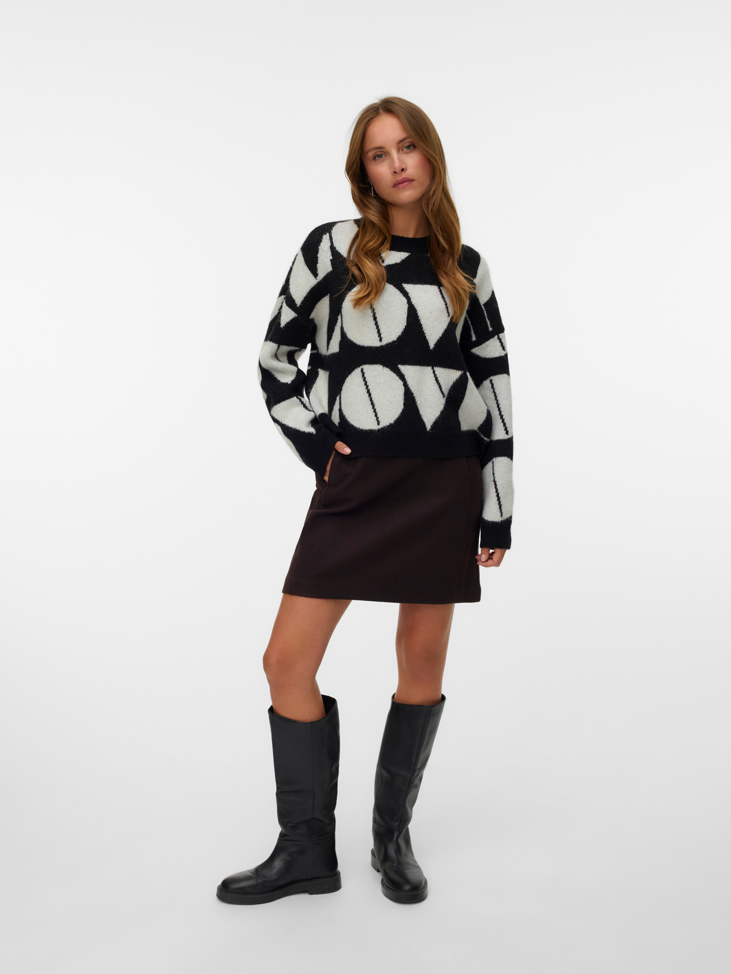 Vero Moda Pull en tricot »VMLOVE LS O-NECK PULLOVER BOO«