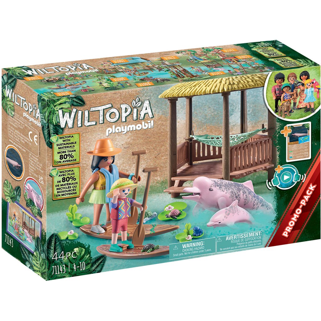 Playmobil® Konstruktions-Spielset »Paddeltour mit den Flussdelfinen (71143), Wiltopia«, (44 St.)