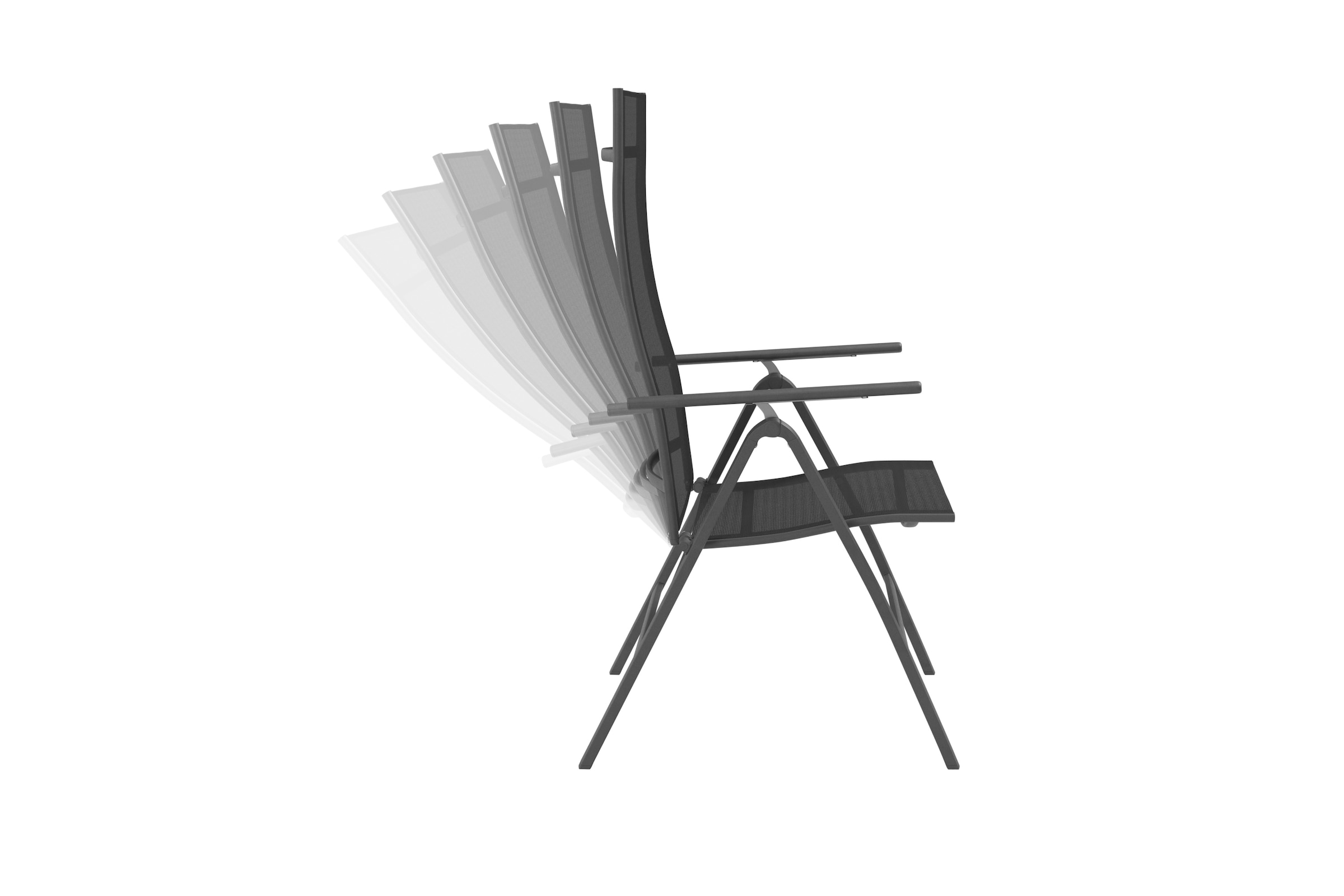 KONIFERA Salon de jardin »»Messina«« Ensemble, 4x fauteuils, table 90x160x75 cm, aluminium, tissu, 5 cuis tlg. table 90x160x75 cm, 4 chaises