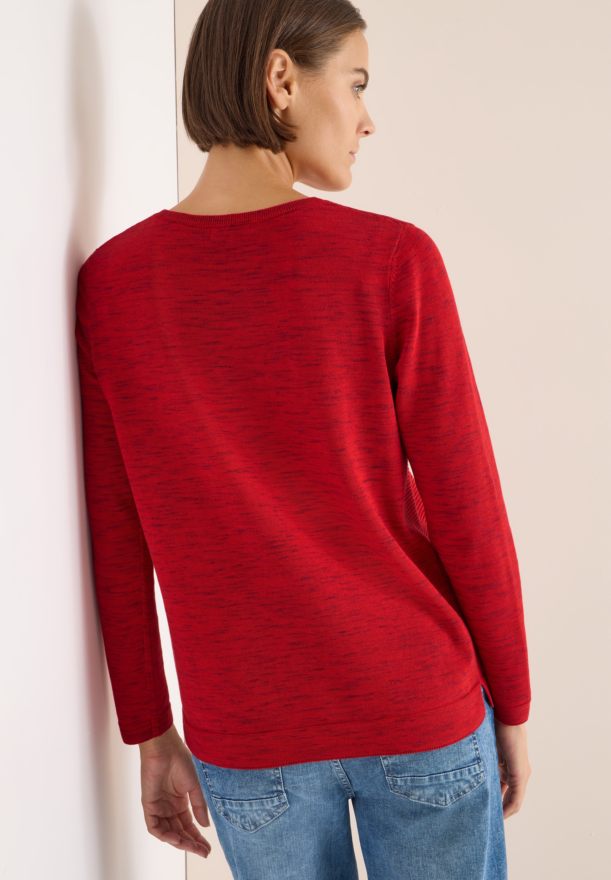 Cecil Rundhalspullover mit Struktur