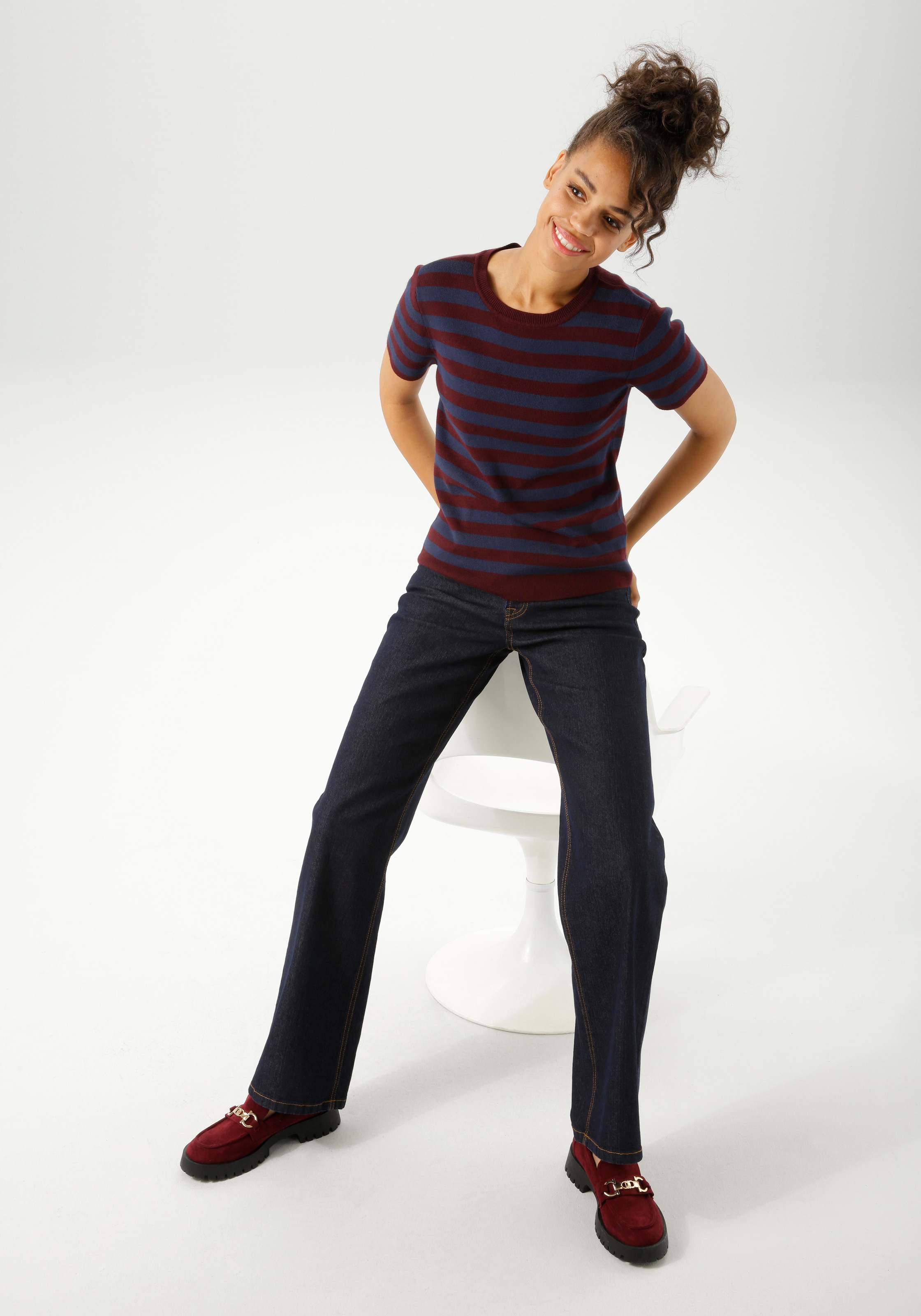 Aniston CASUAL Pull en tricot im Streifen-Dessin