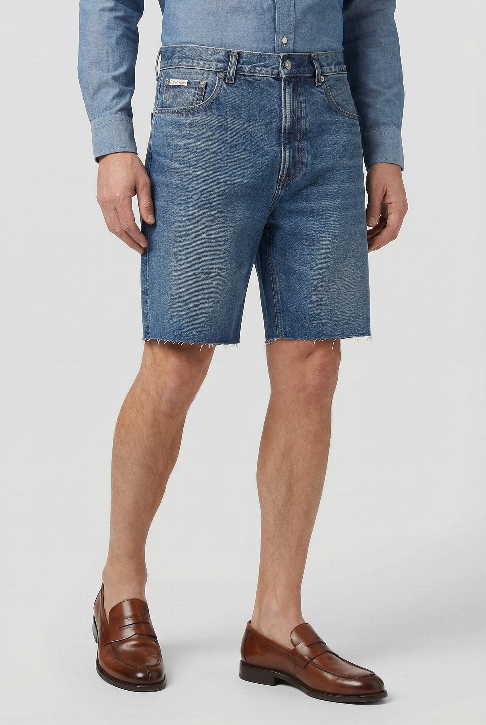 Image of Calvin Klein Jeans Shorts "90S SHORT GREENWOOD" Regular fit mit abgeschnittenem Beinsaum