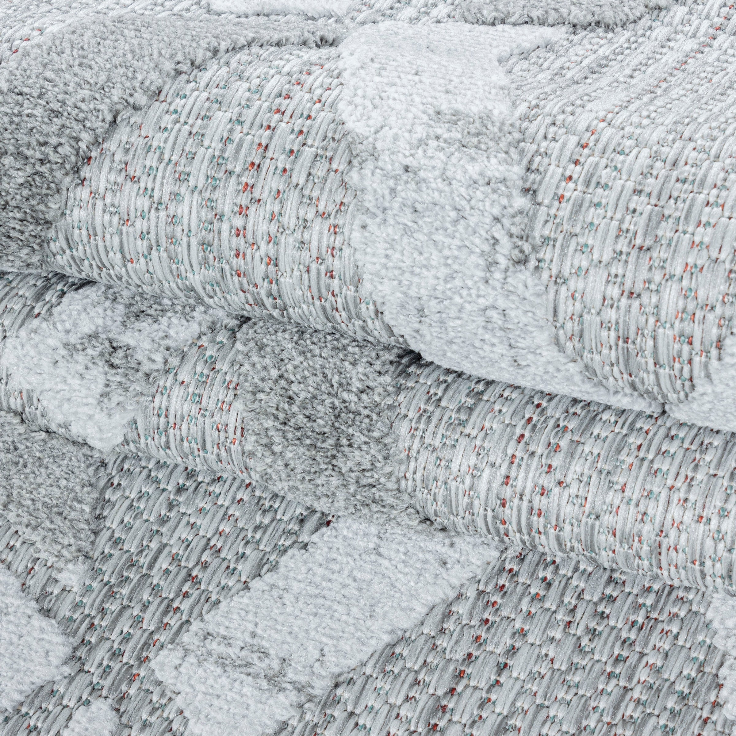 Ayyildiz Teppiche Teppich »BAHAMA 5158«, rechteckig, 8 mm Höhe, Läufer, Flachflor mit Hoch-Tief-Struktur, In-und Outdoor geeignet
